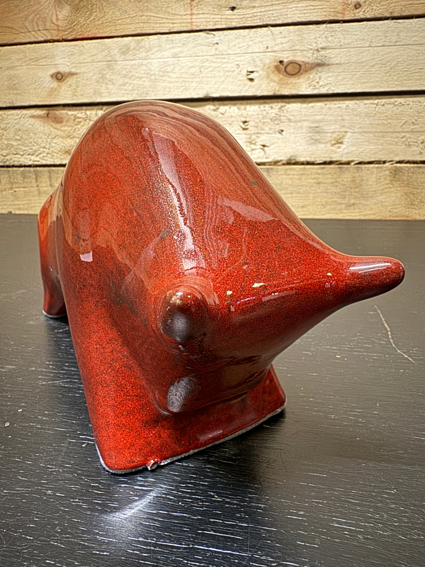 Otto Keramik Ceramic Bull West German Pottery Fat Lava