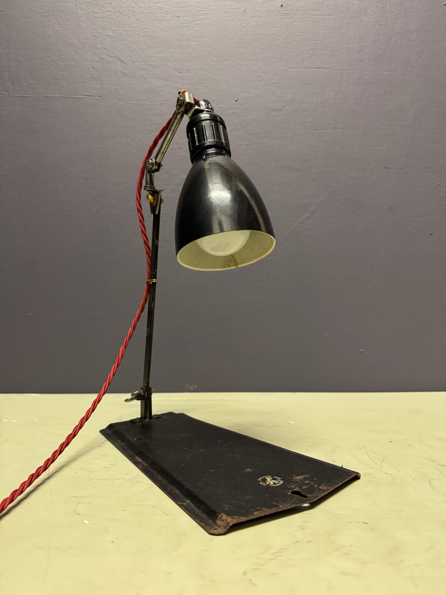 1920s Wall & Table Lamp Marked Hrabowski Foto Kino Berlin Spandau