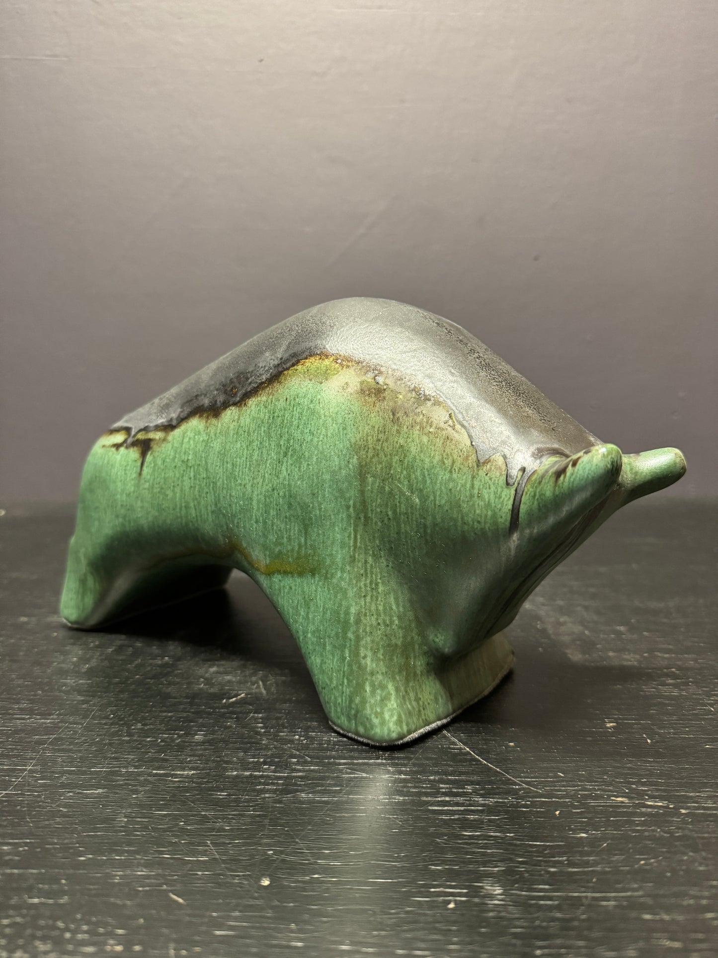 Otto Keramik Ceramic Bull West German Pottery Fat Lava