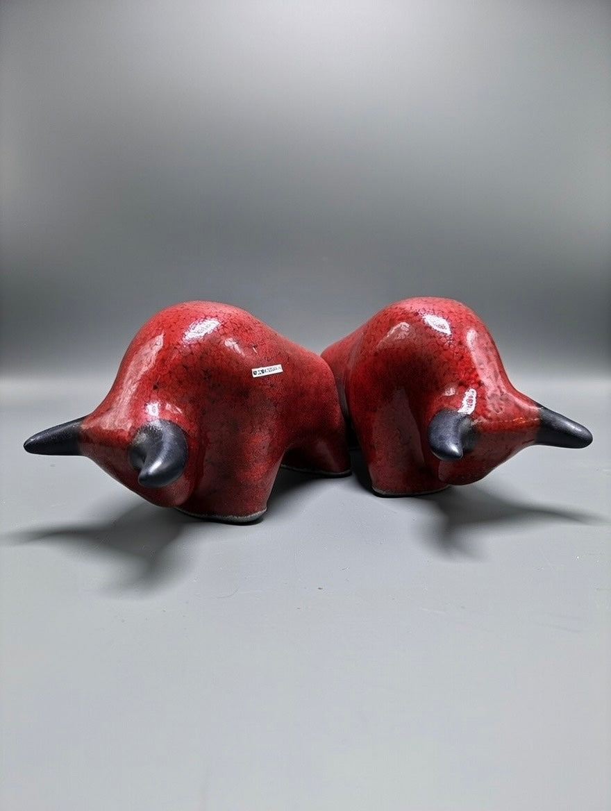 Otto Keramik Classic Ceramic Bull West German Pottery Fat Lava