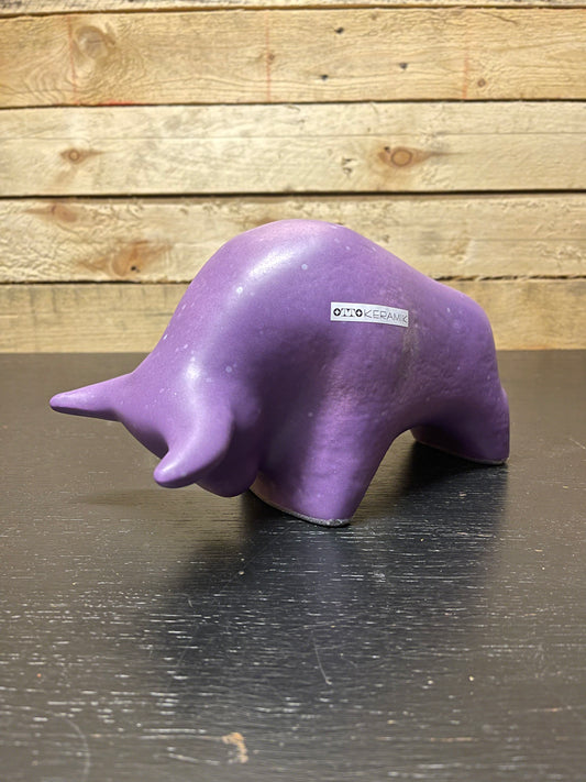 Otto Keramik Medium Ceramic Bull West German Pottery Fat Lava