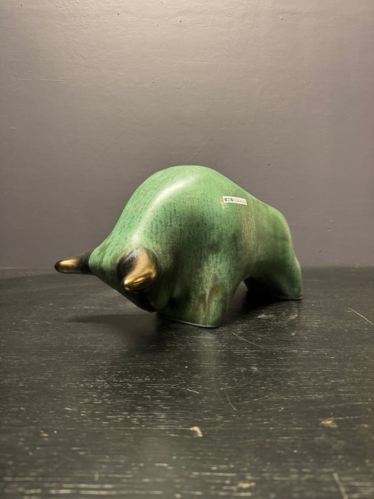 Otto Keramik Large Ceramic Bull West German Pottery Fat Lava