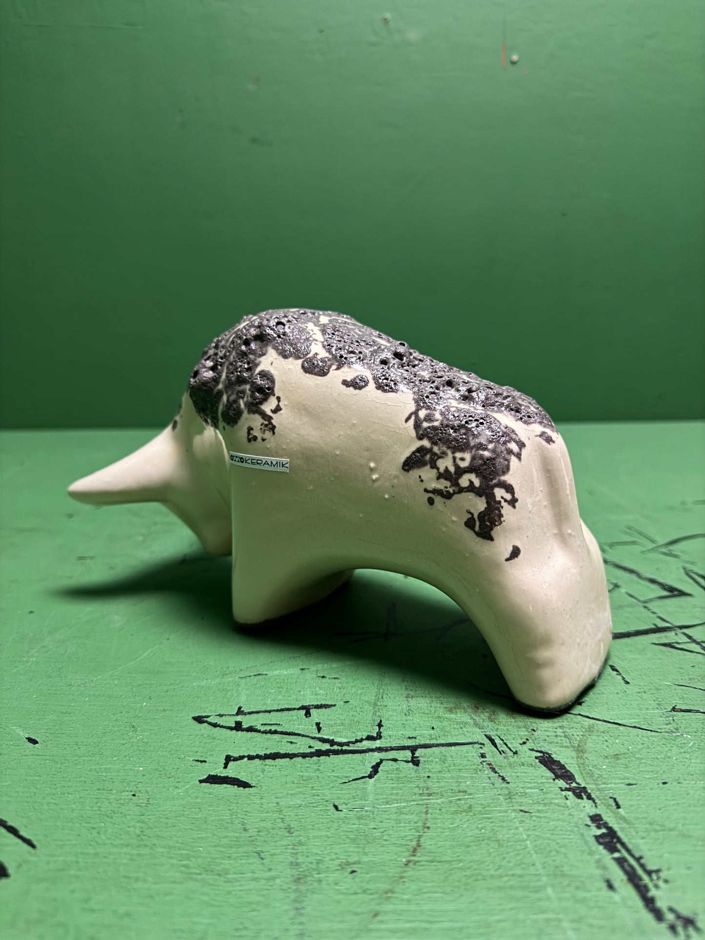 Otto Keramik Classic Ceramic Bull West German Pottery Fat Lava
