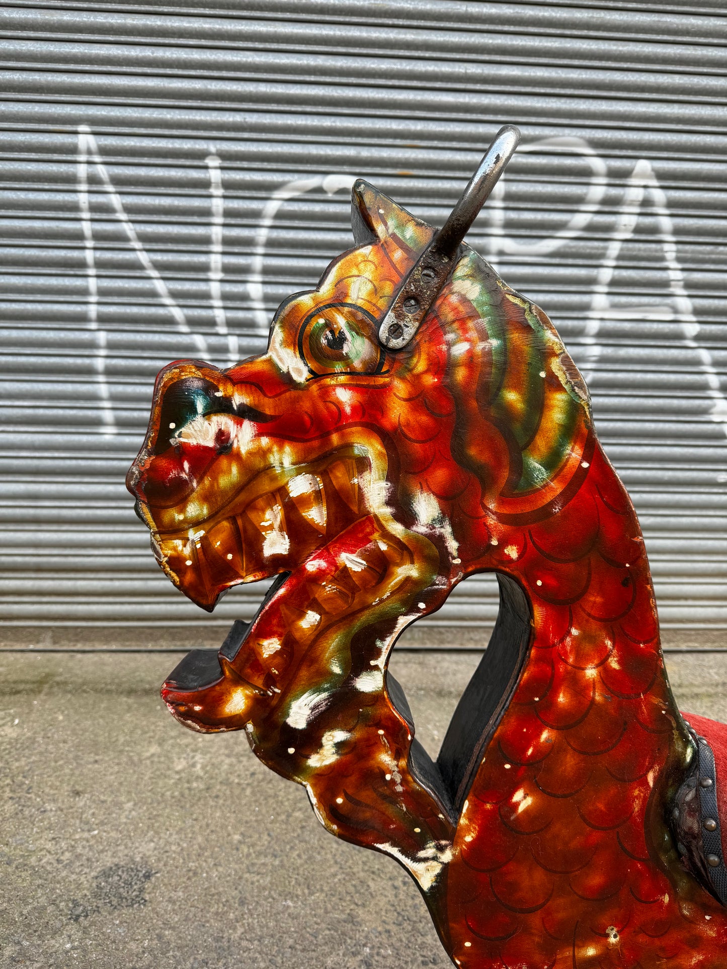 Early 1900s Fairground Art Carousel Dragon By Orton & Spooner