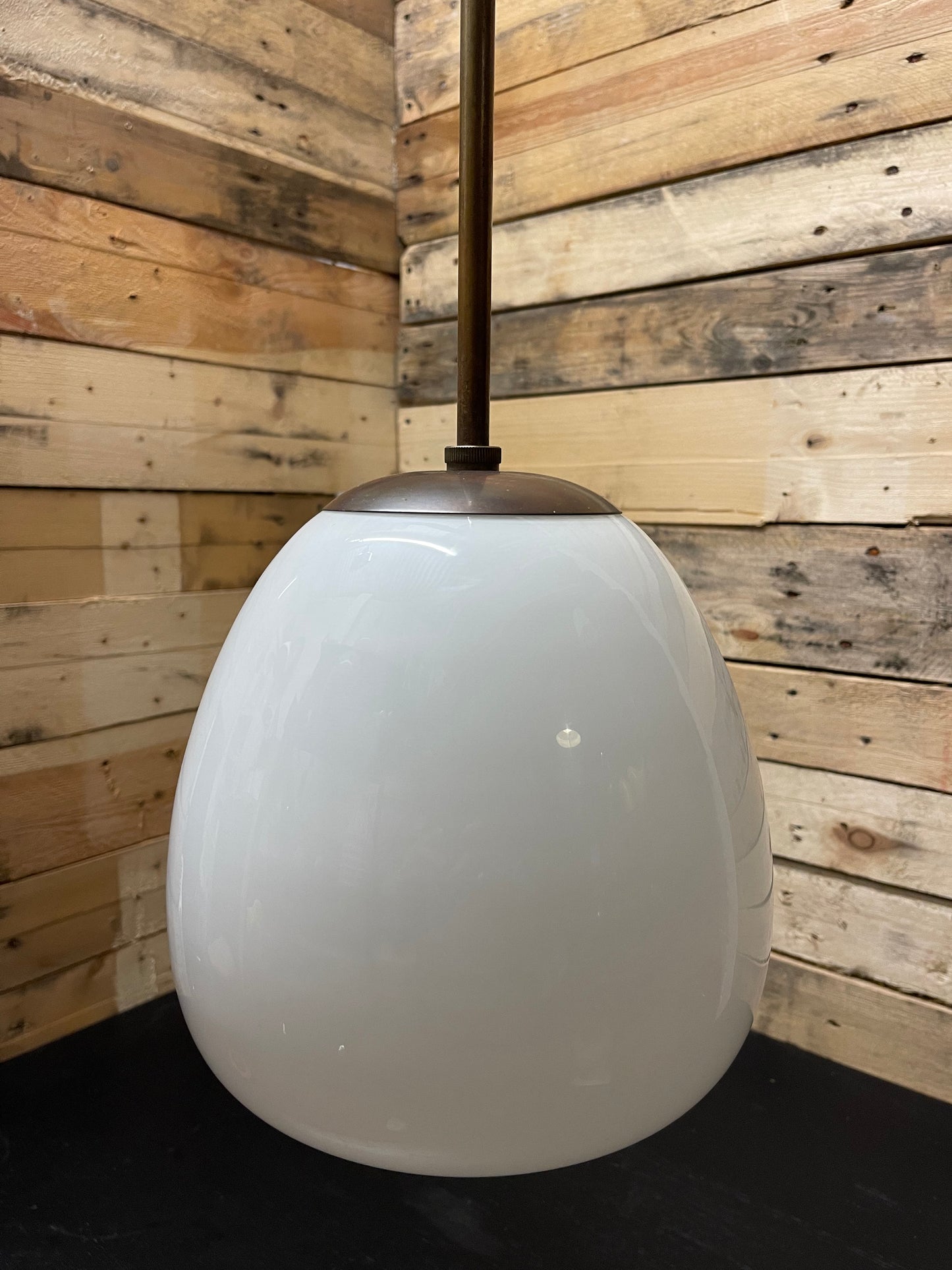 1940s Opaline Tulip Pendants By General Electric Company GEC