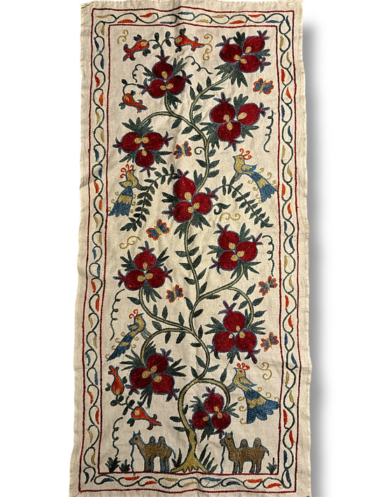Hand Made Silk On Cotton Uzbek Bukhara Suzani.