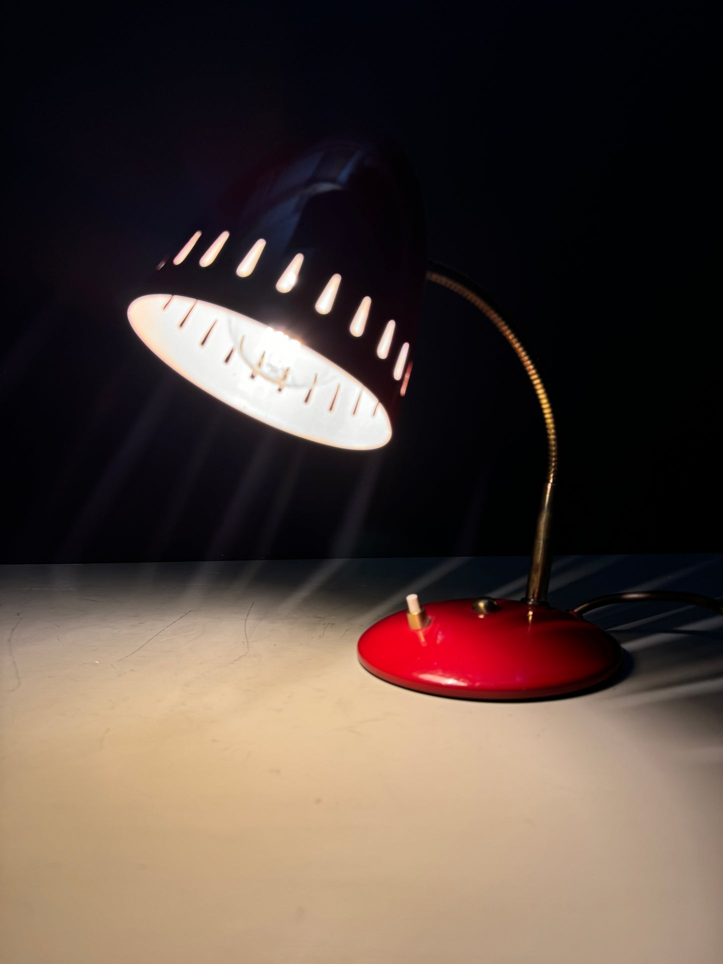 1950s Goose Neck Table Lamp By Helo Leuchten