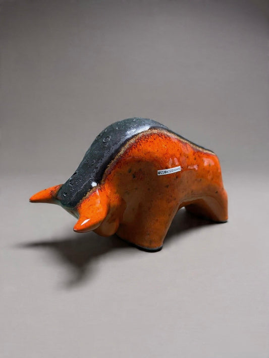 Otto Keramik Classic Ceramic Bull West German Pottery Fat Lava