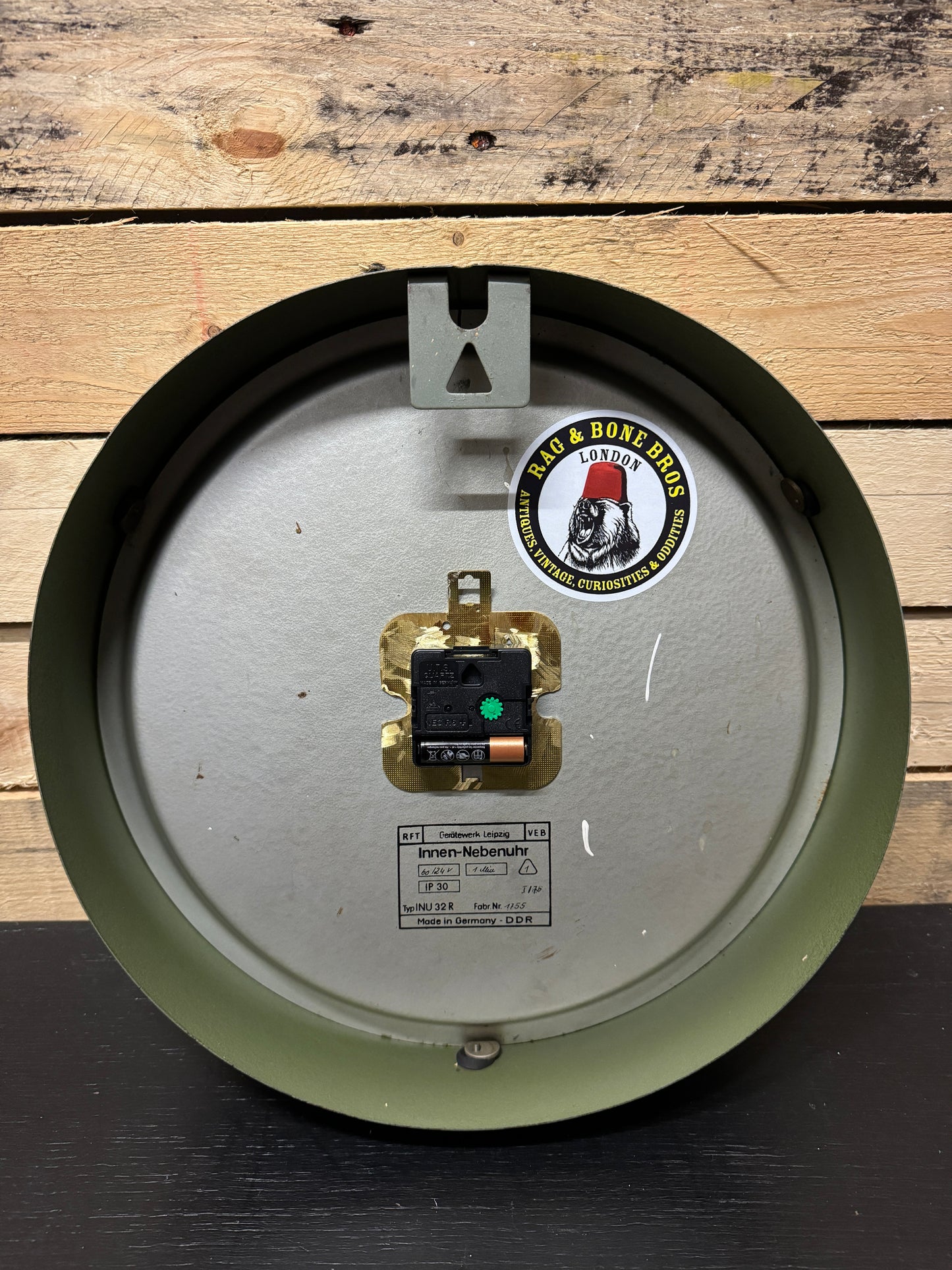 1970s East German Industrial Factory Clock By RFT