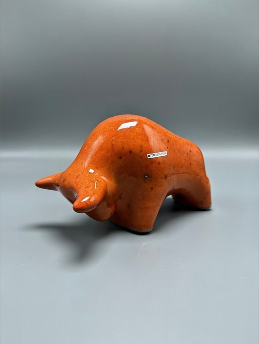 Otto Keramik Classic Ceramic Bull West German Pottery Fat Lava