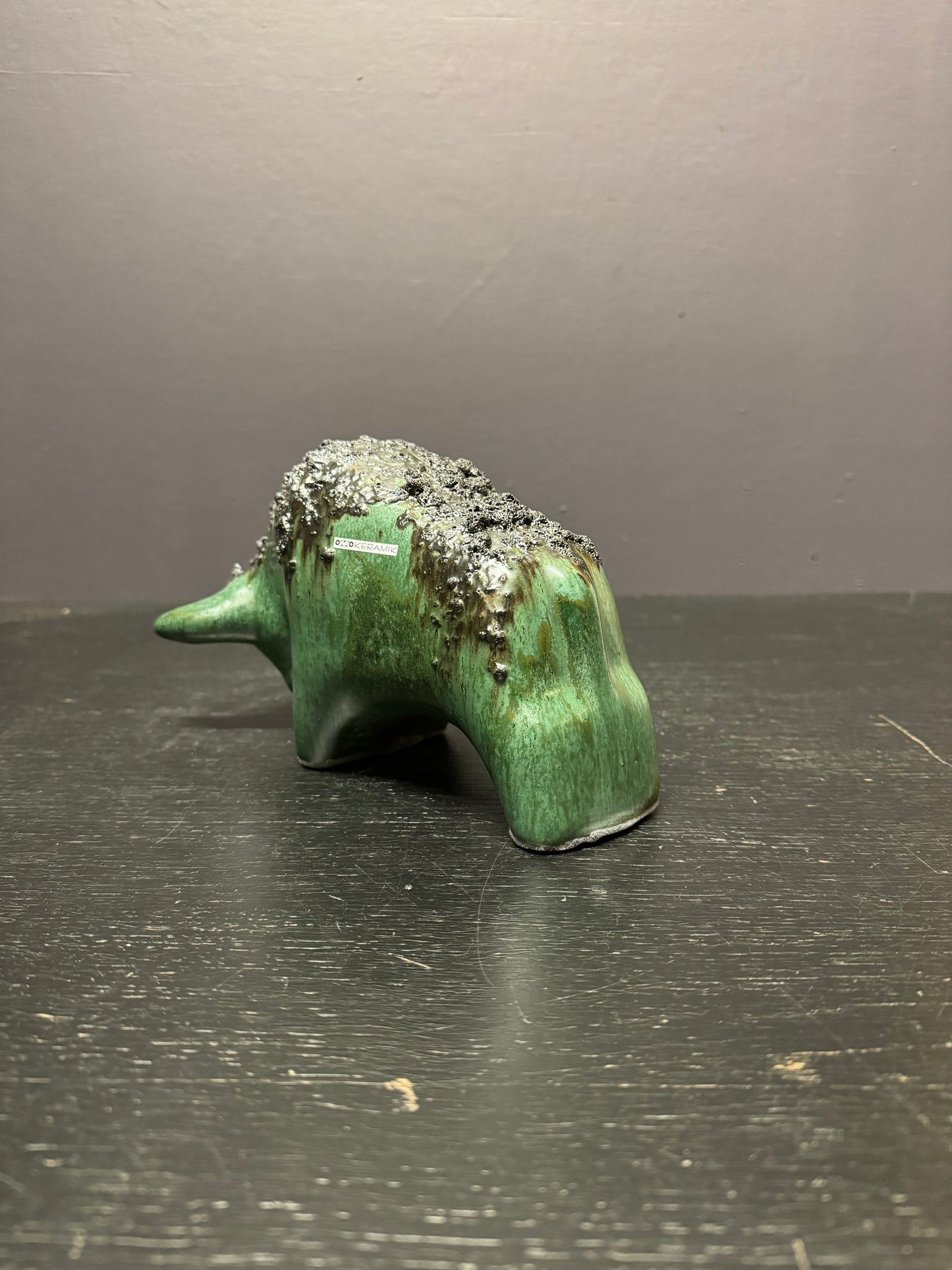Otto Keramik Classic Ceramic Bull West German Pottery Fat Lava