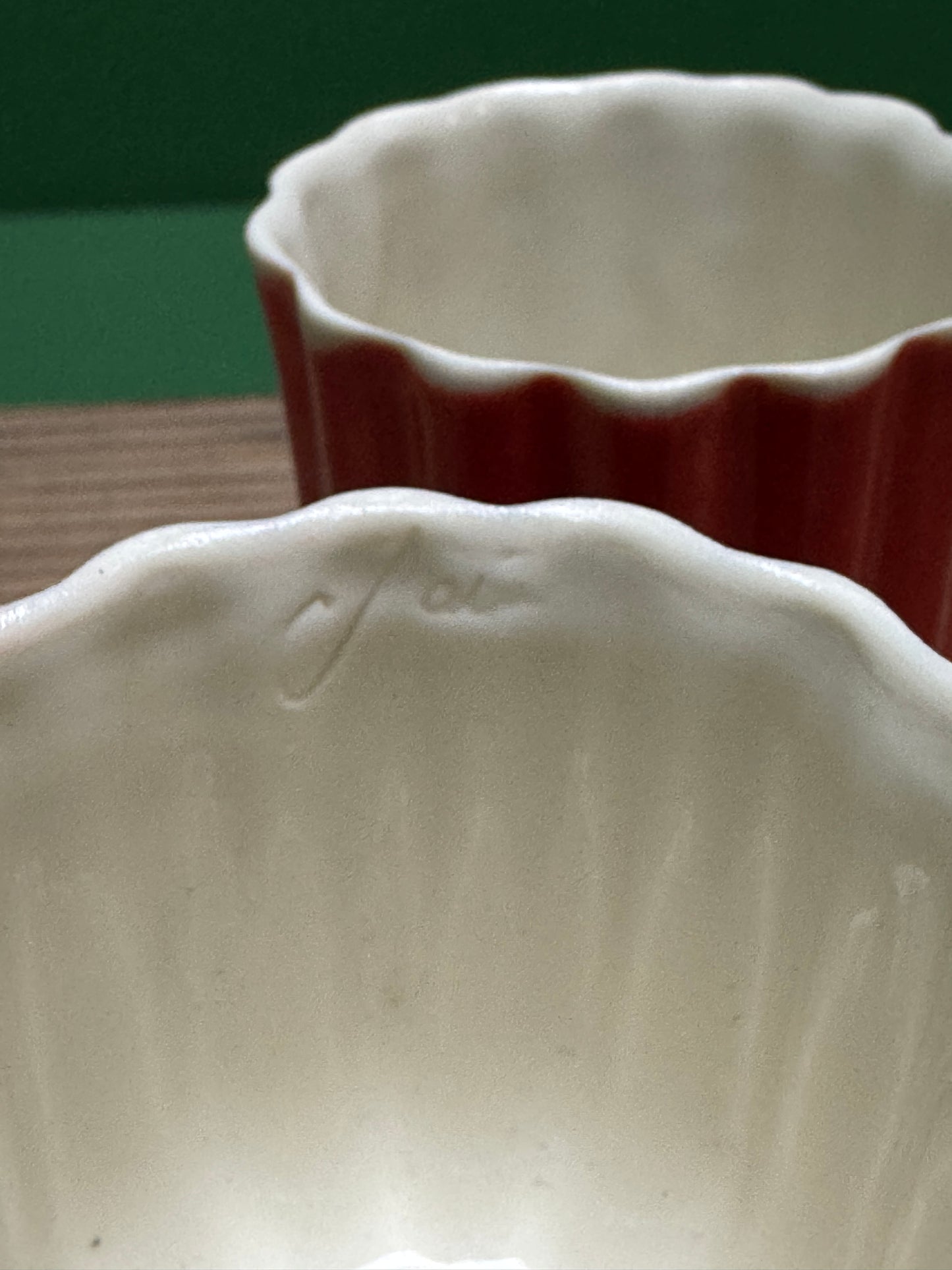 Hand Made Turkish Coffee / Espresso Cups By Renowned Design Ceramicist Saliha Kartal