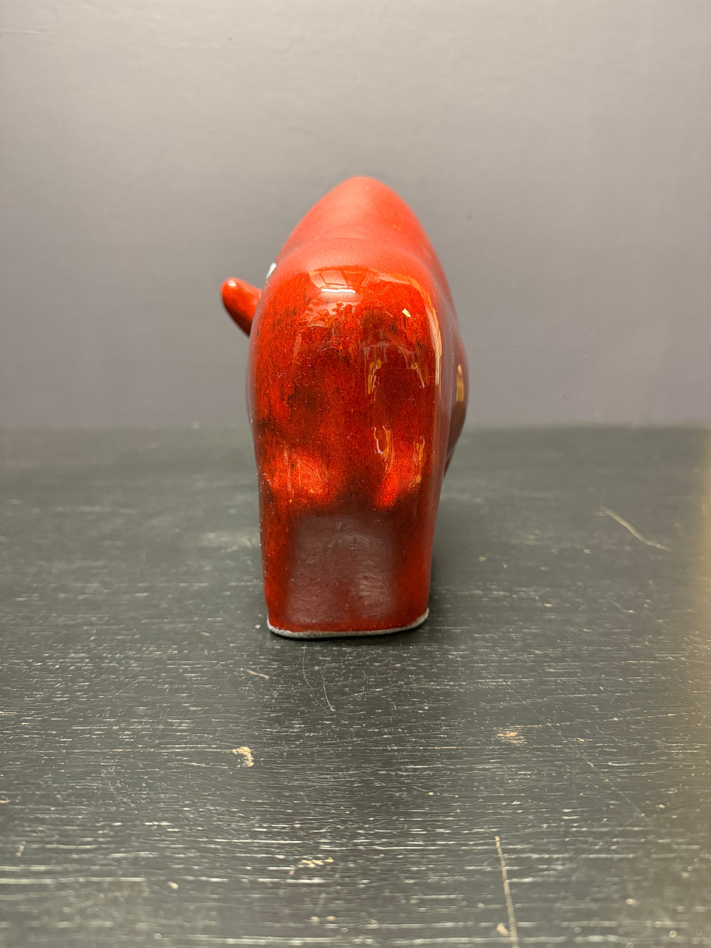 Otto Keramik Large Ceramic Bison West German Pottery Fat Lava