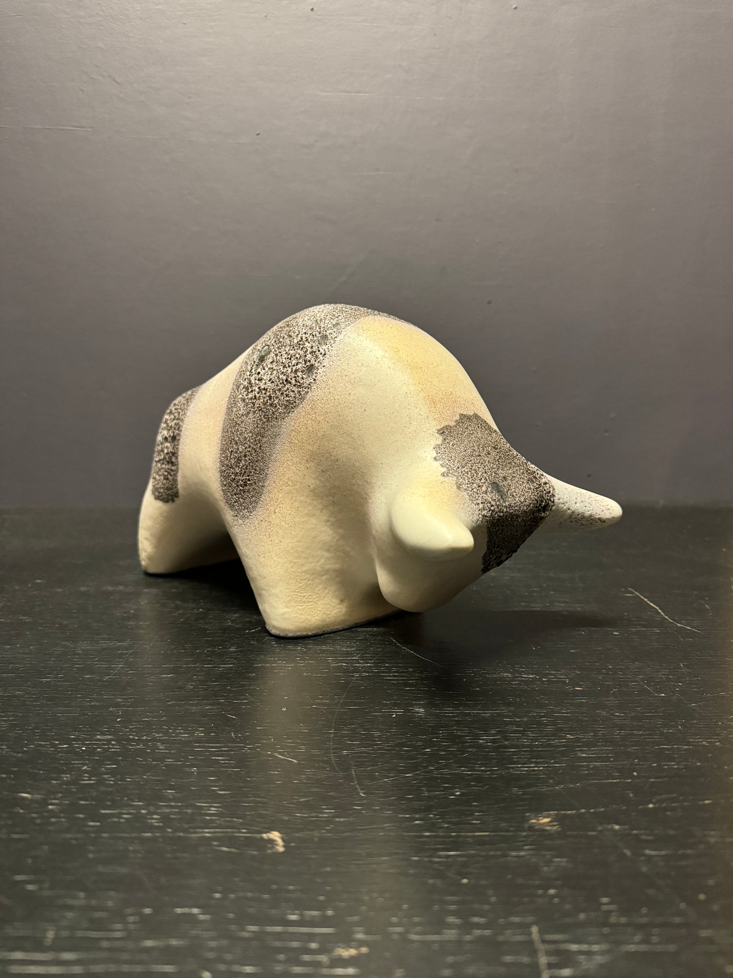Otto Keramik Large Ceramic Bull West German Pottery Fat Lava