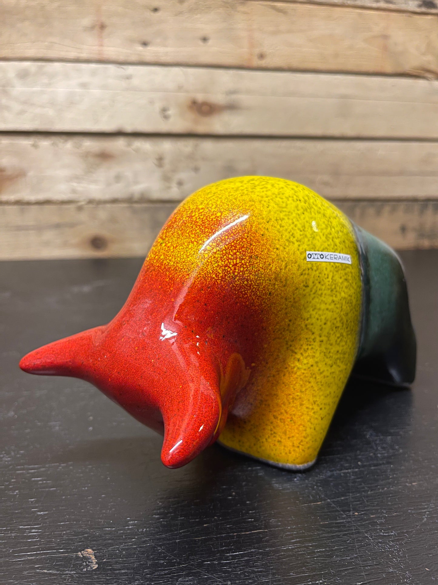 Otto Keramik Classic Ceramic Bull West German Pottery Fat Lava