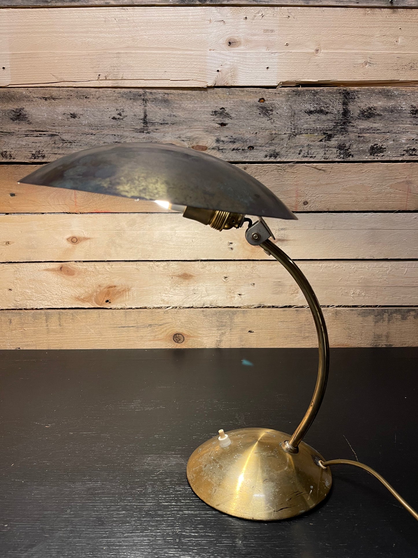 1930s Modernist Copper & Brass Table Lamp Germany