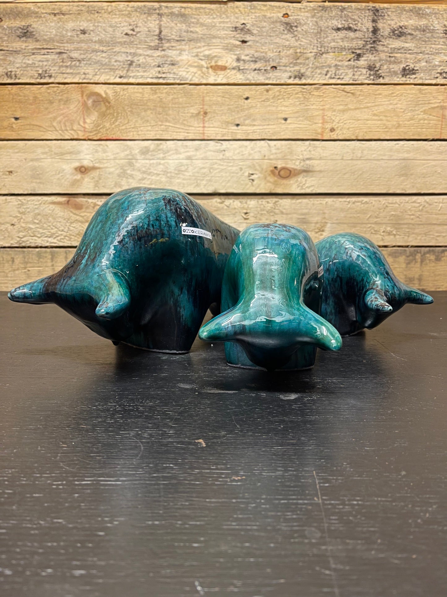 Otto Keramik Medium Ceramic Bull West German Pottery Fat Lava