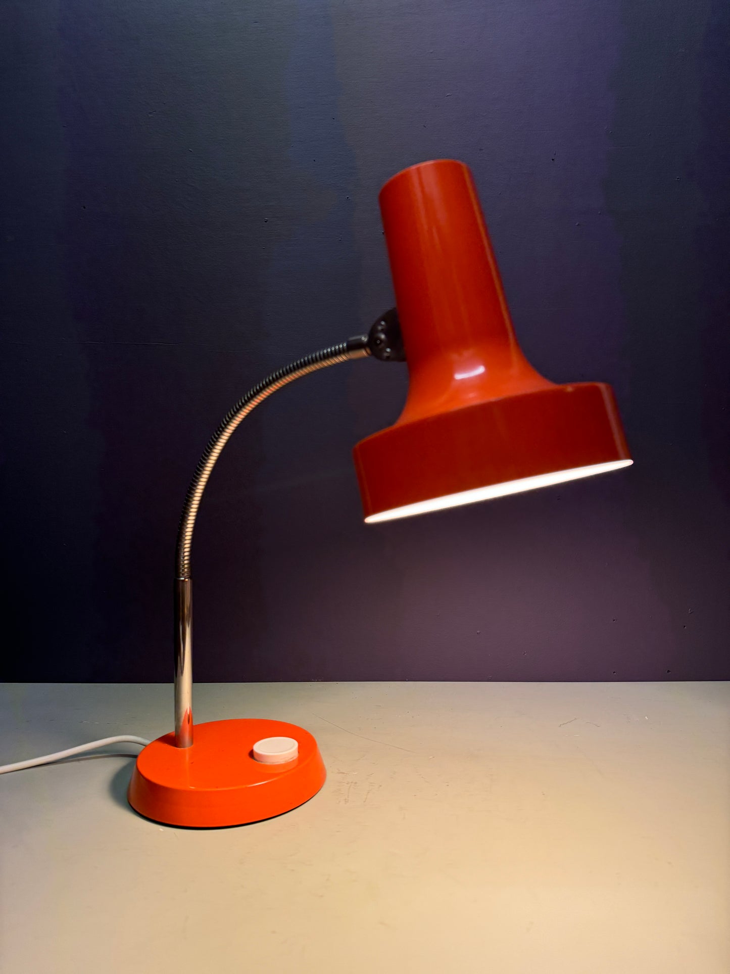 1970s German Retro Orange Table Lamp