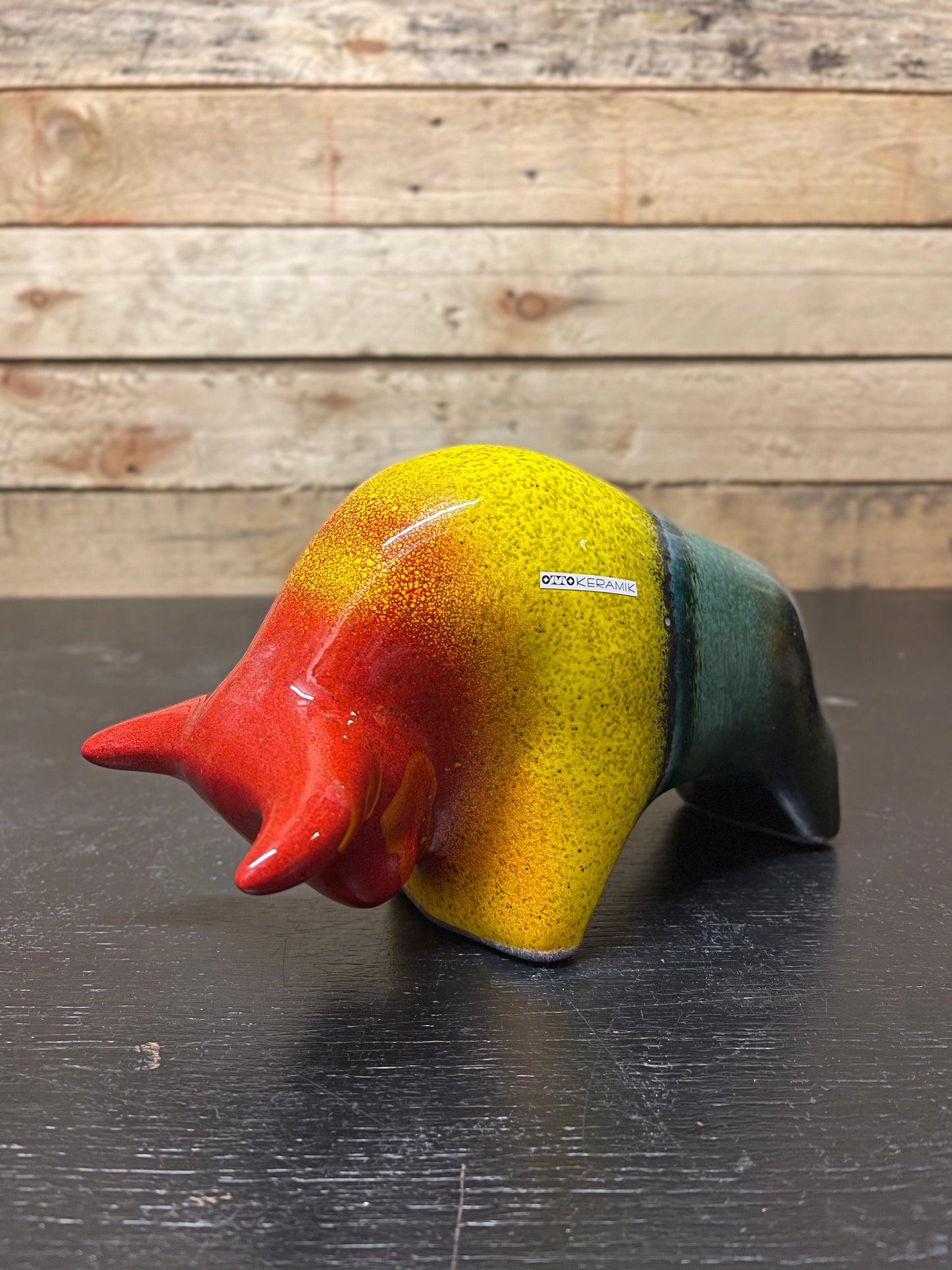 Otto Keramik Classic Ceramic Bull West German Pottery Fat Lava