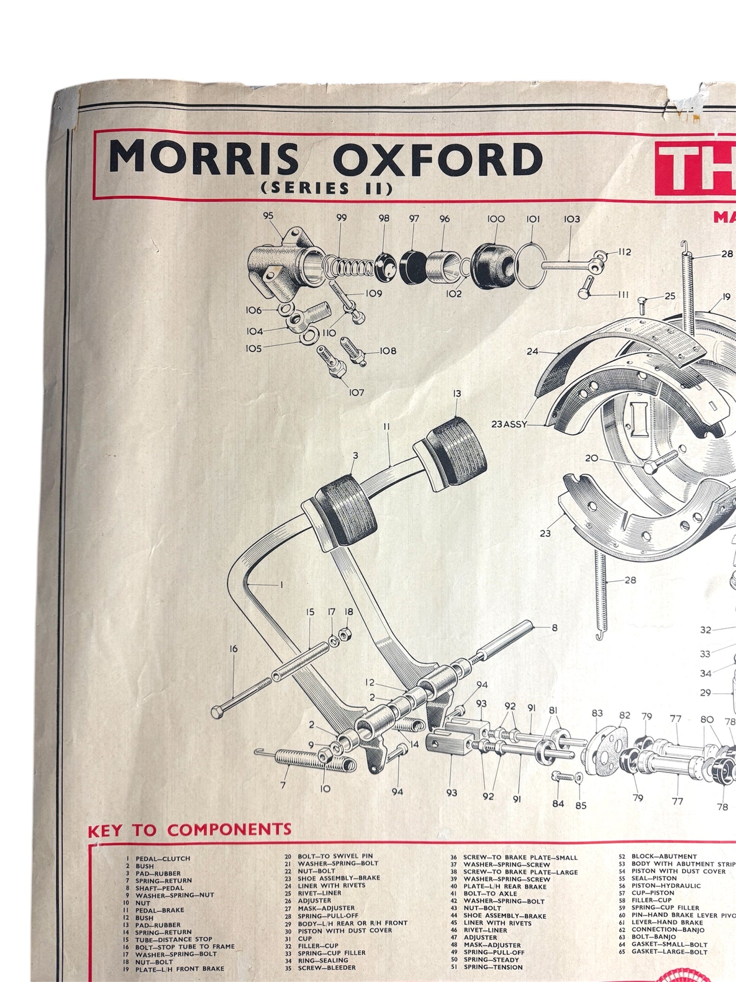 B.M.C. British Motor Corporation Educational Poster Circa 1950s