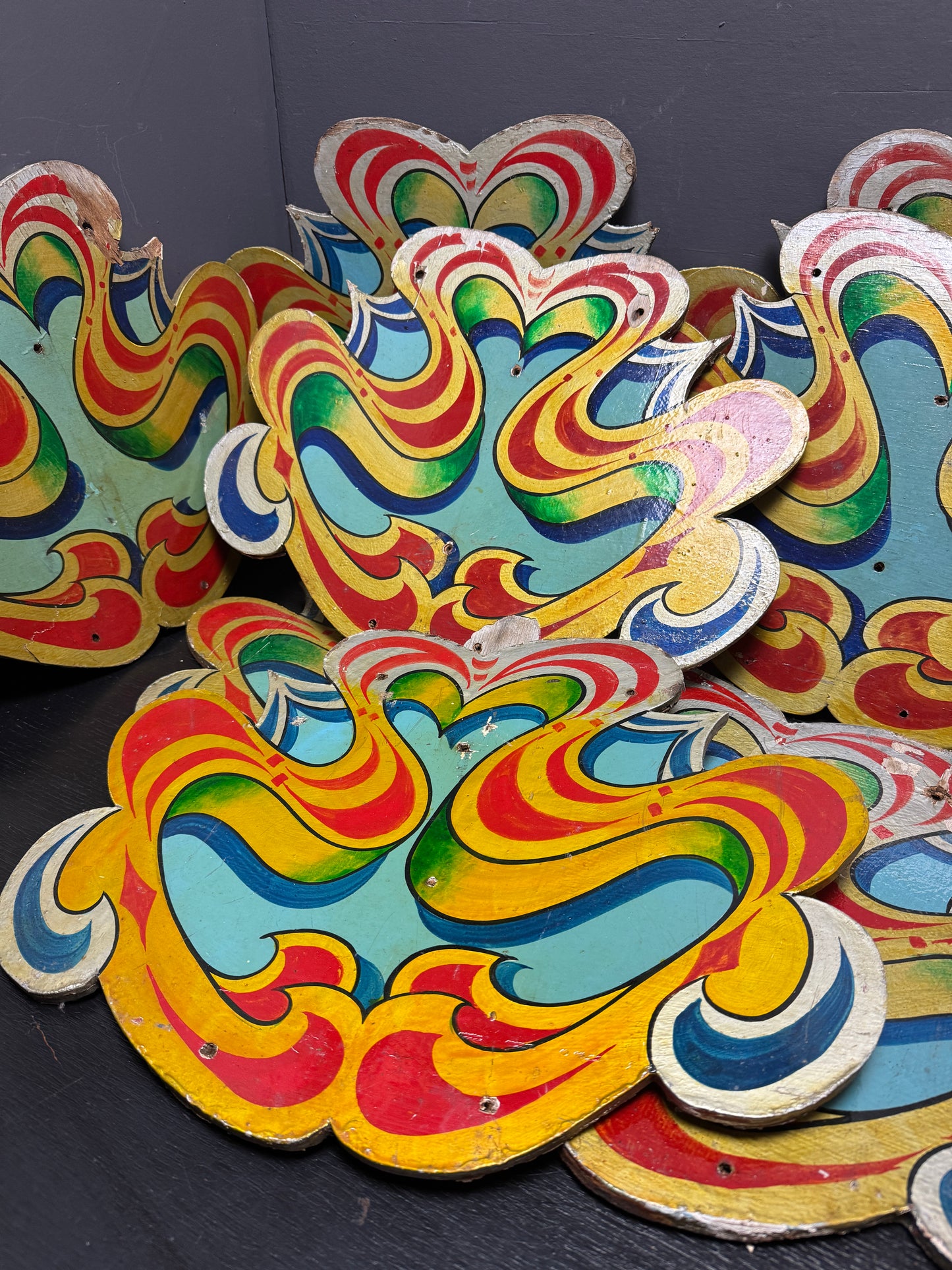 1970s Set Of 8 Carousel Fun Fair Art By Michael Rule