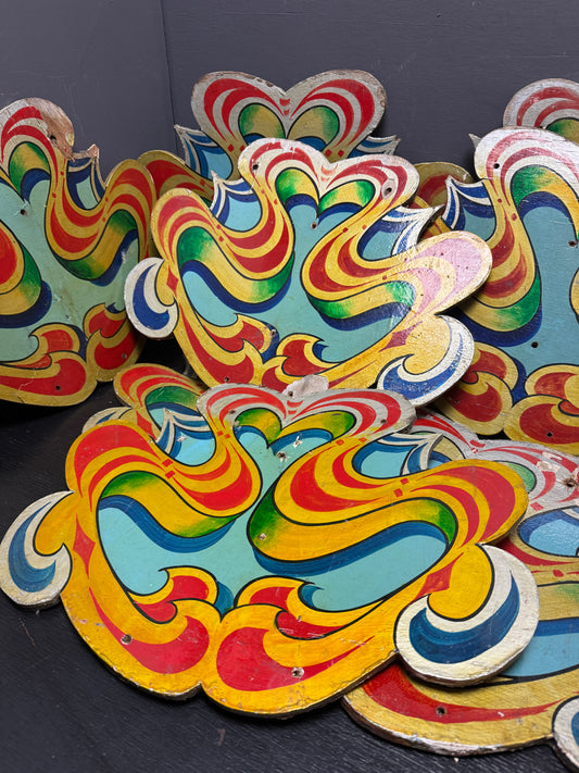 1970s Set Of 8 Carousel Fun Fair Art By Michael Rule