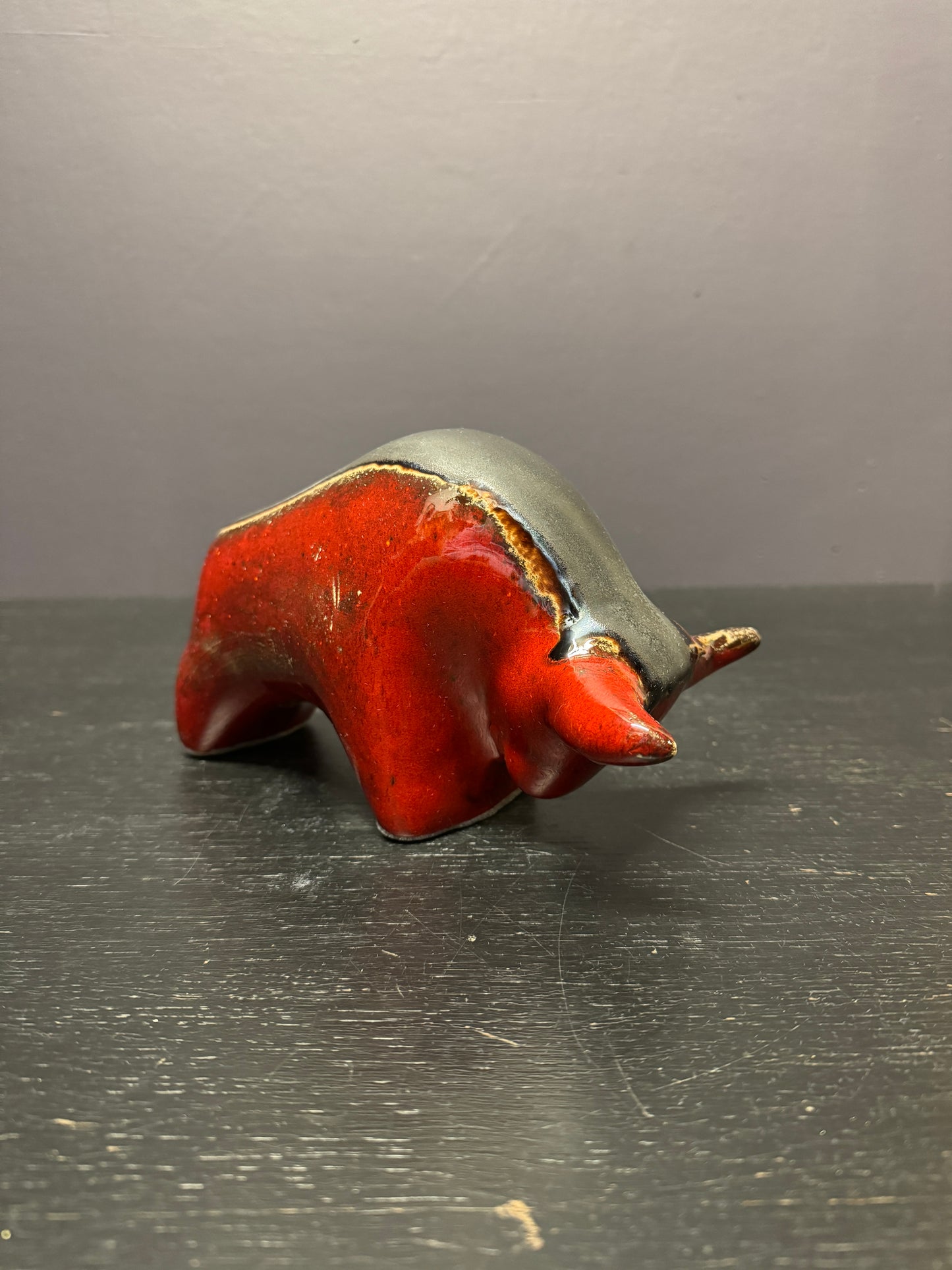 Otto Keramik Classic Ceramic Bull West German Pottery Fat Lava