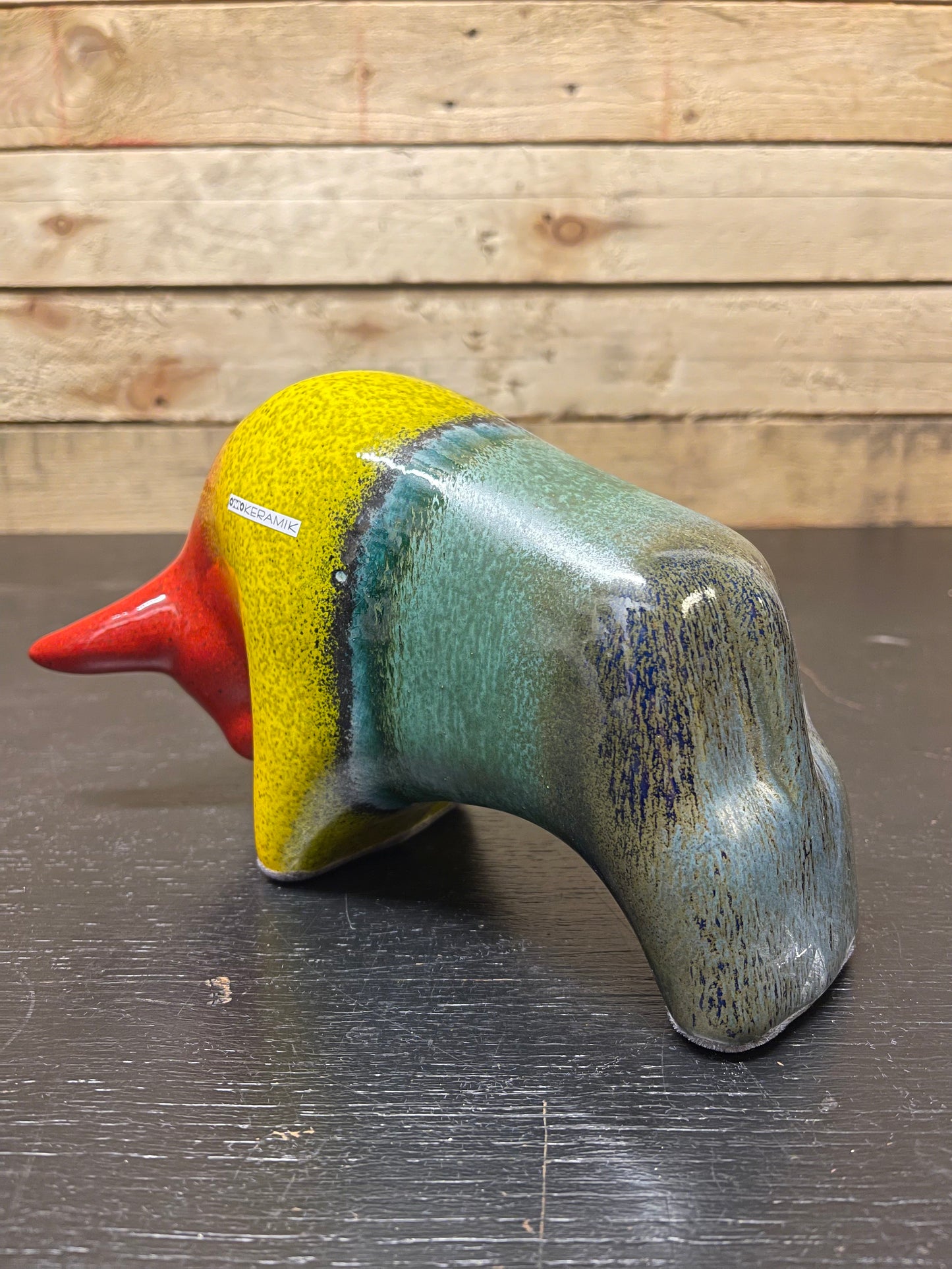 Otto Keramik Classic Ceramic Bull West German Pottery Fat Lava