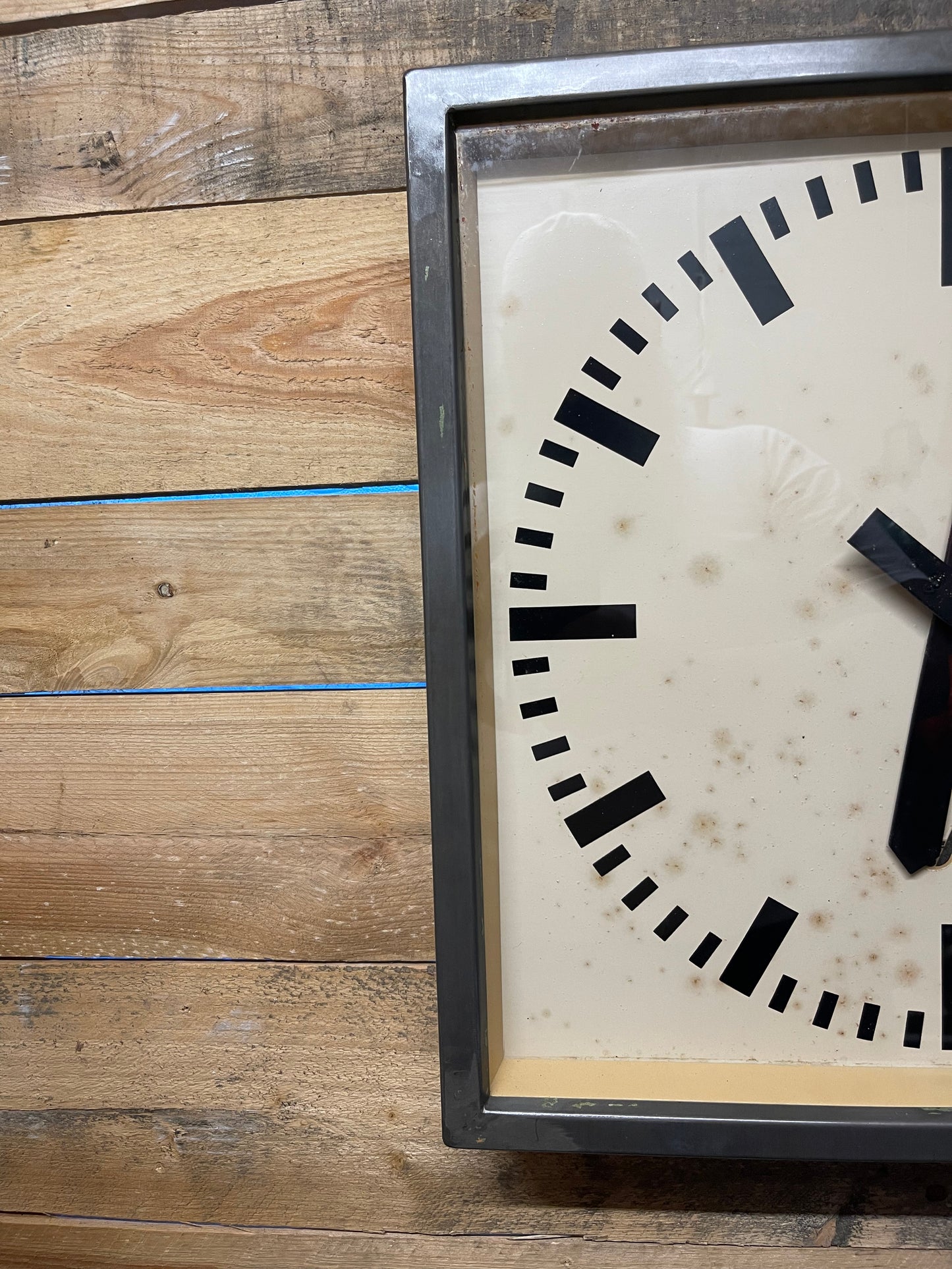 Large 1950's East German Industrial Factory Clocks By Elfema