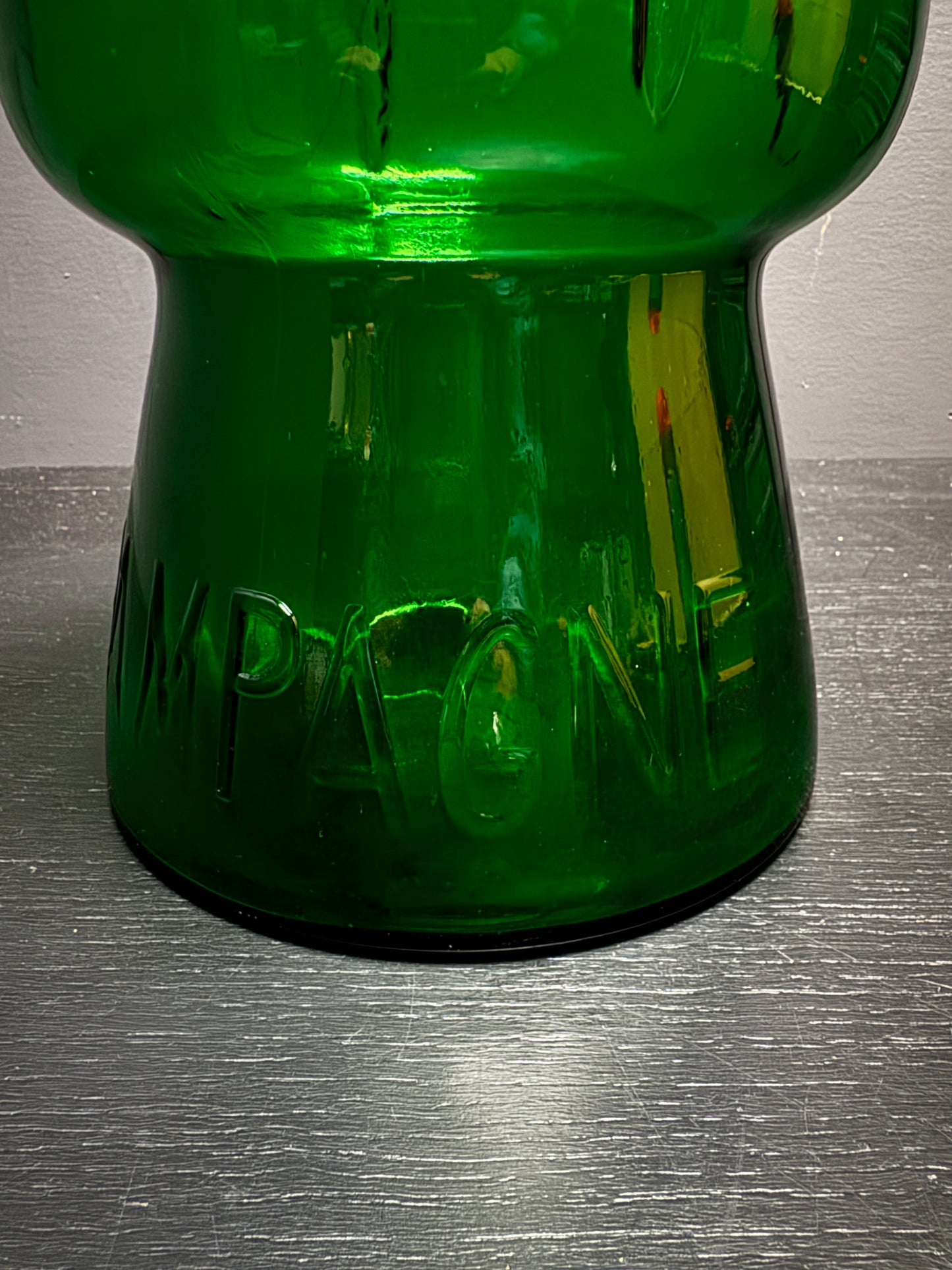 Italian Pressed Glass Cork Shaped Champagne Bucket Circa 1970s