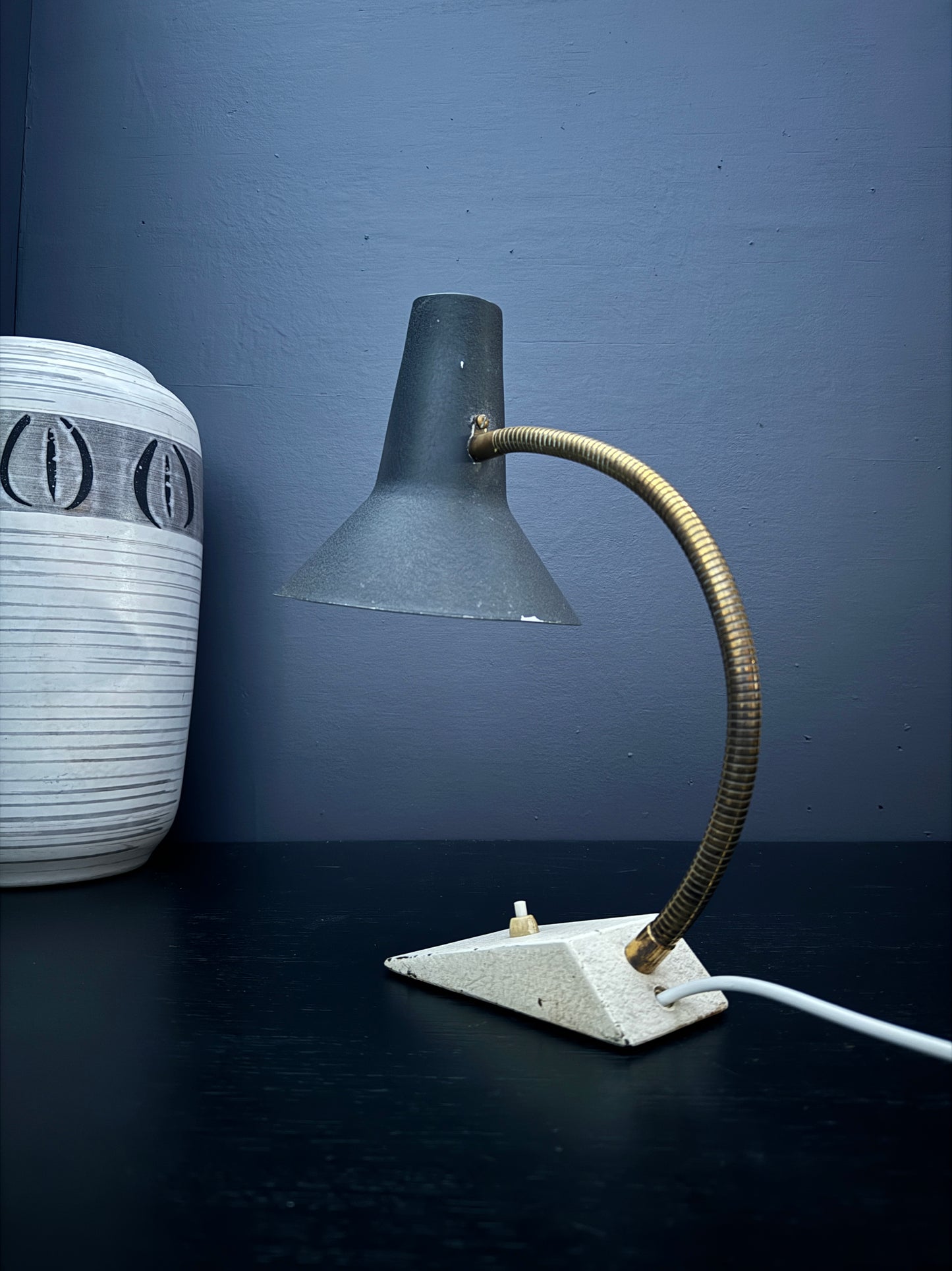 Circa 1950s Goose Neck Desk Lamp By SIS Germany