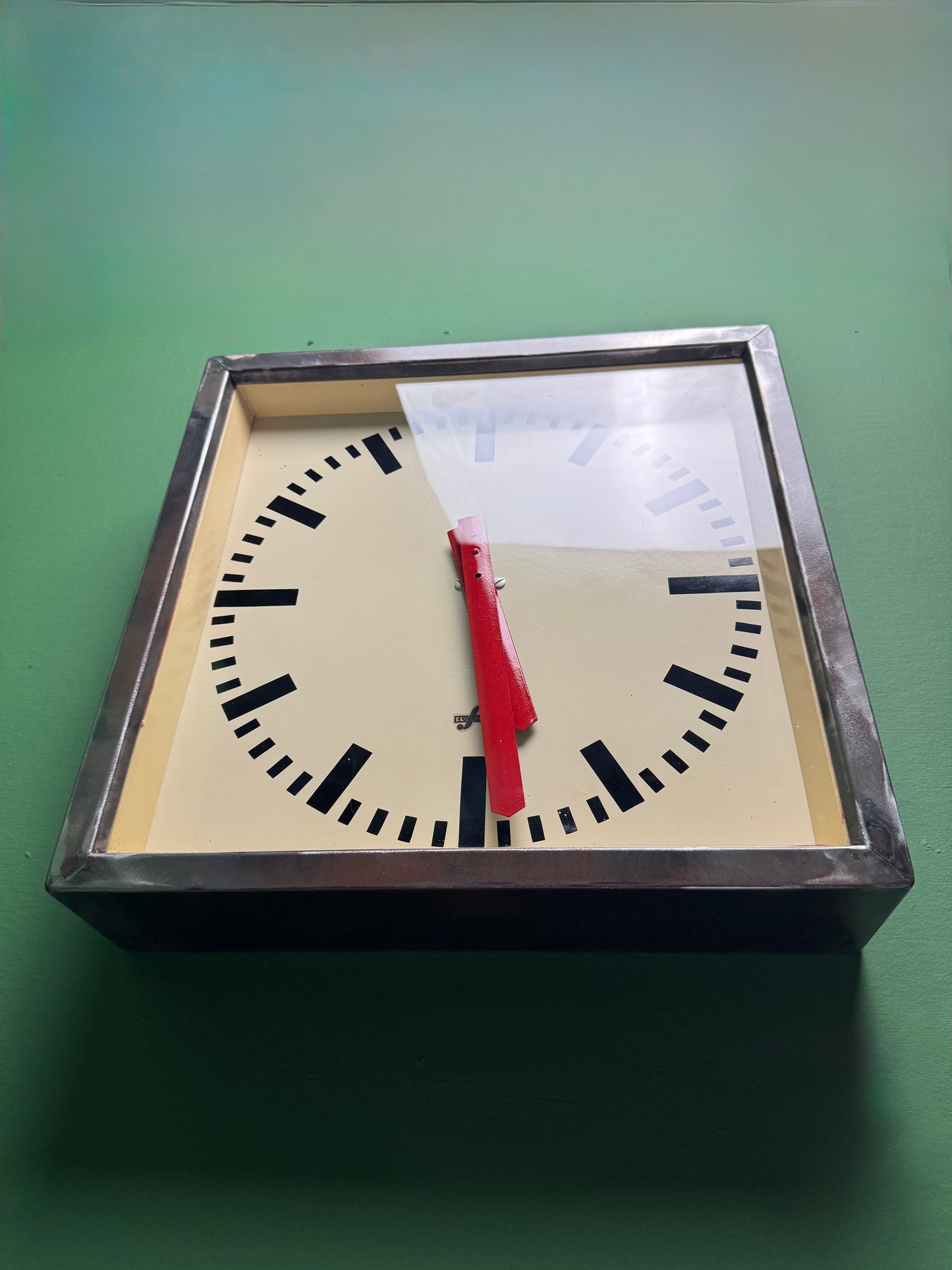 1950's East German Industrial Factory Clocks By Elfema