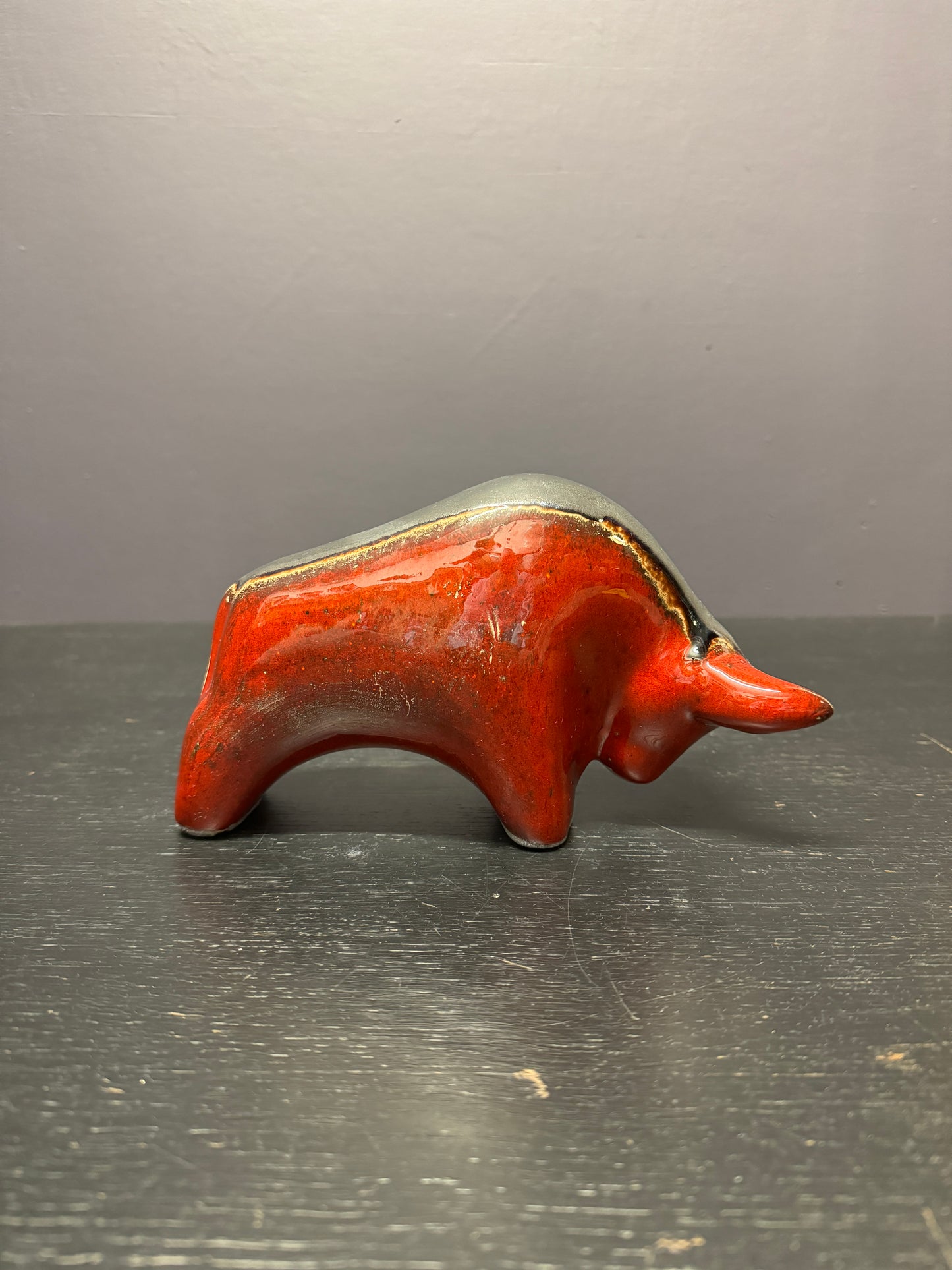 Otto Keramik Classic Ceramic Bull West German Pottery Fat Lava