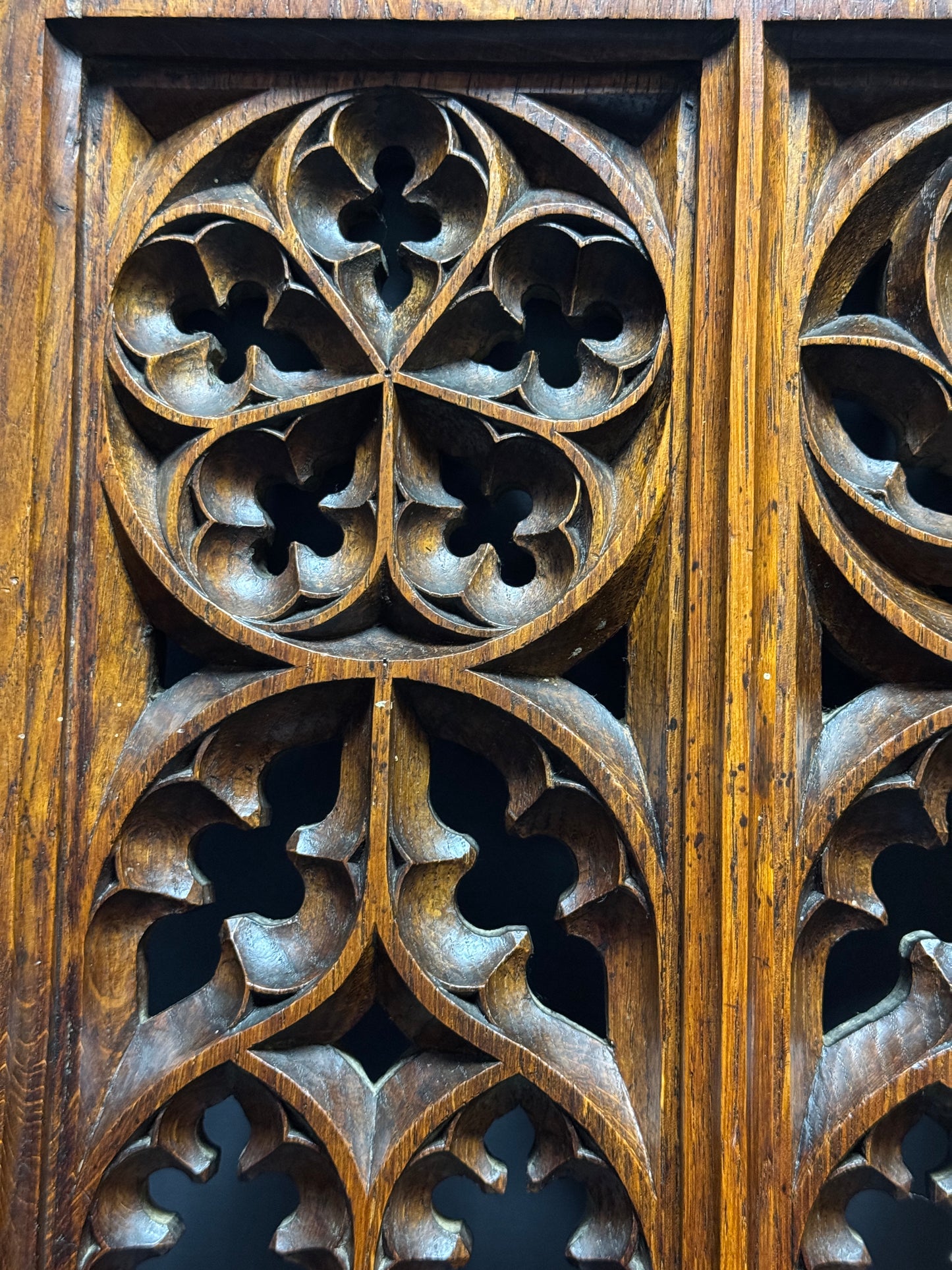 Late 1800s Gothic Revival Miniature Tracery Church Window Frame