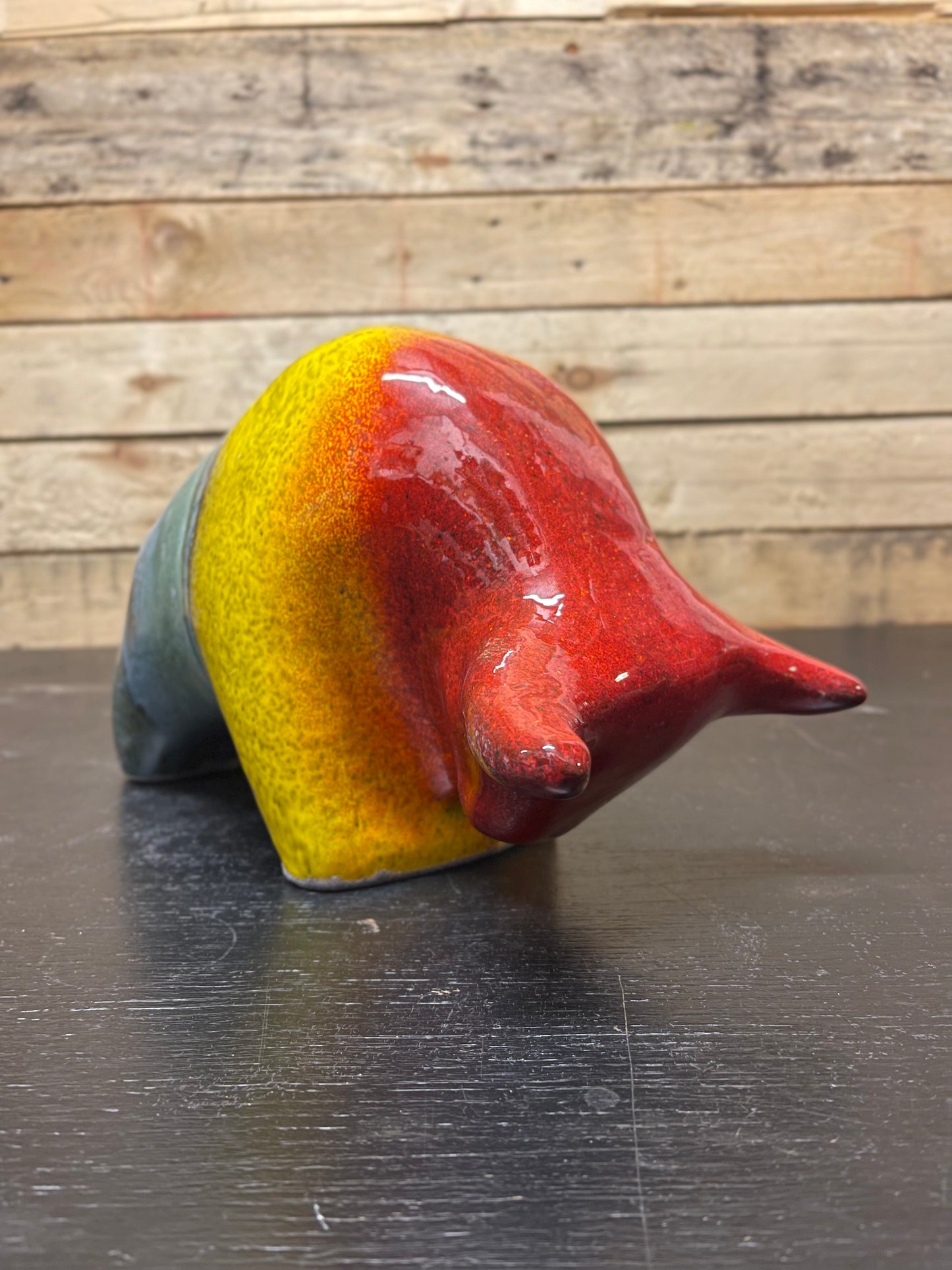 Otto Keramik Large Ceramic Bull West German Pottery Fat Lava