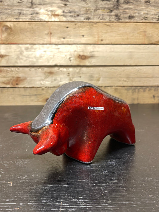 Otto Keramik Classic Ceramic Bull West German Pottery Fat Lava