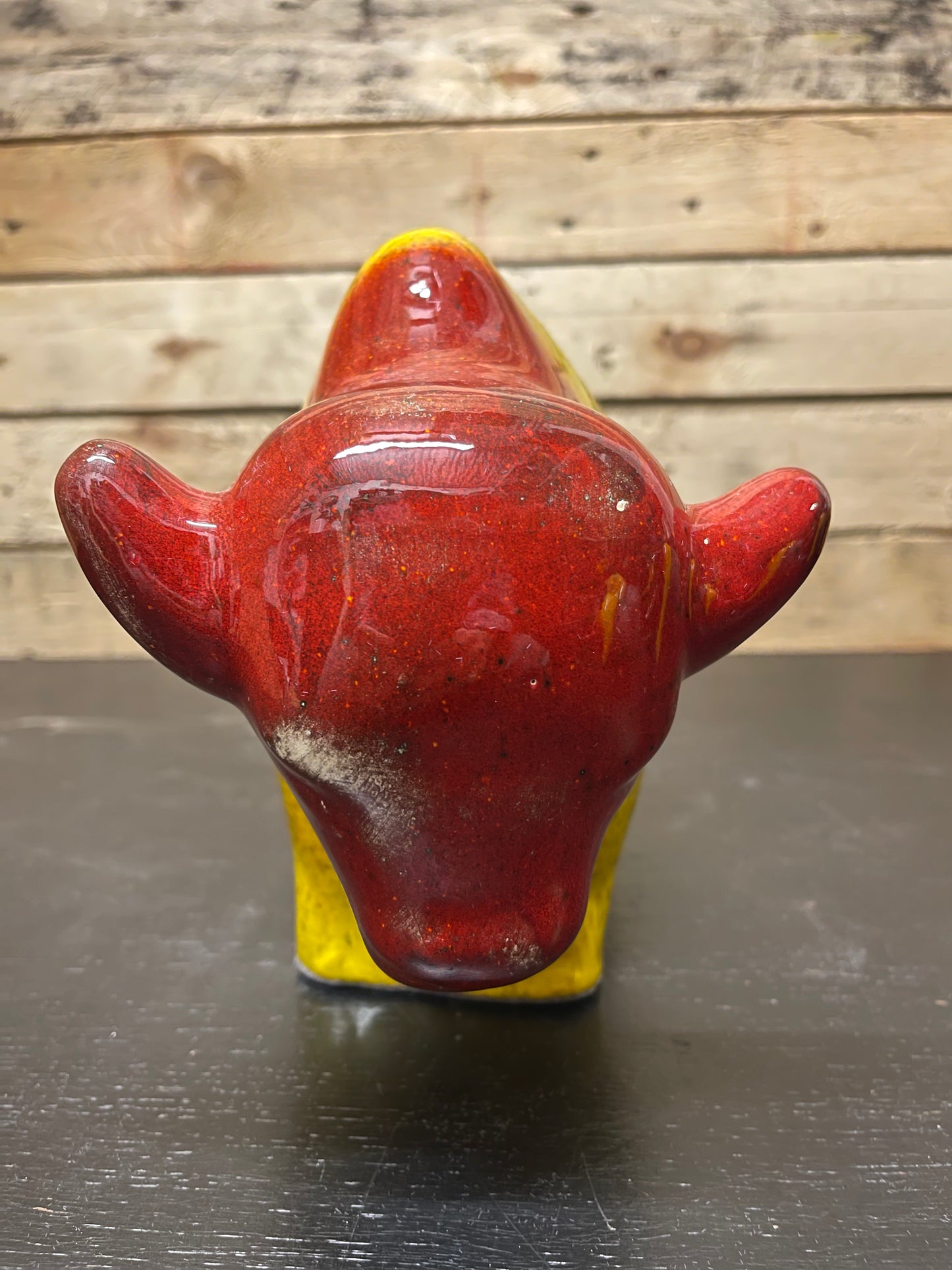 Otto Keramik Large Ceramic Bison West German Pottery Fat Lava