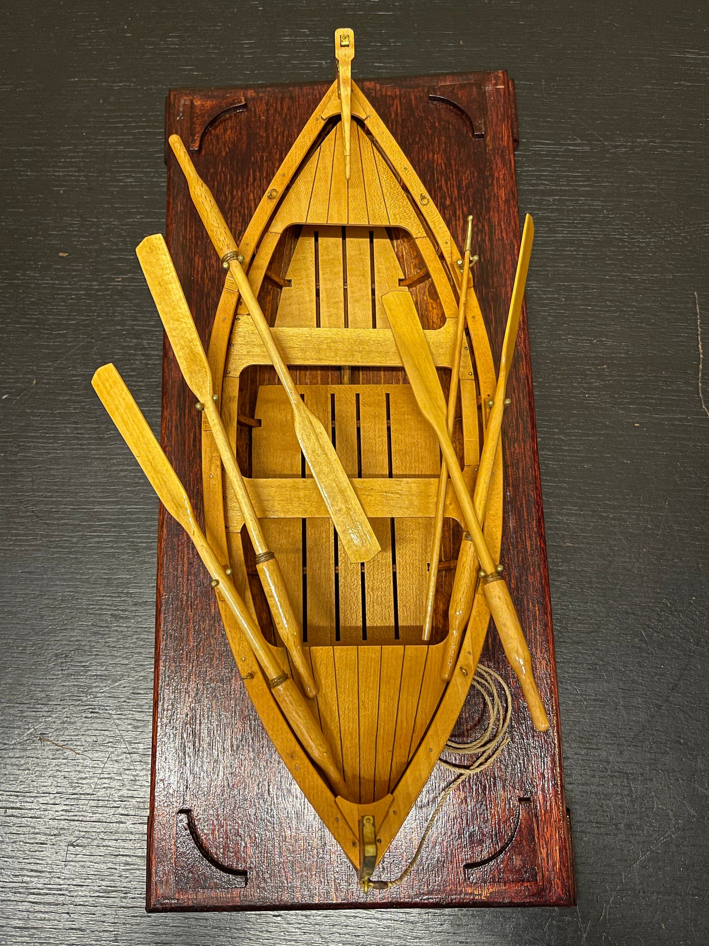 Scratch Built Classic Italian Gozzo Ligure Wooden Rowing Boat Circa 1970