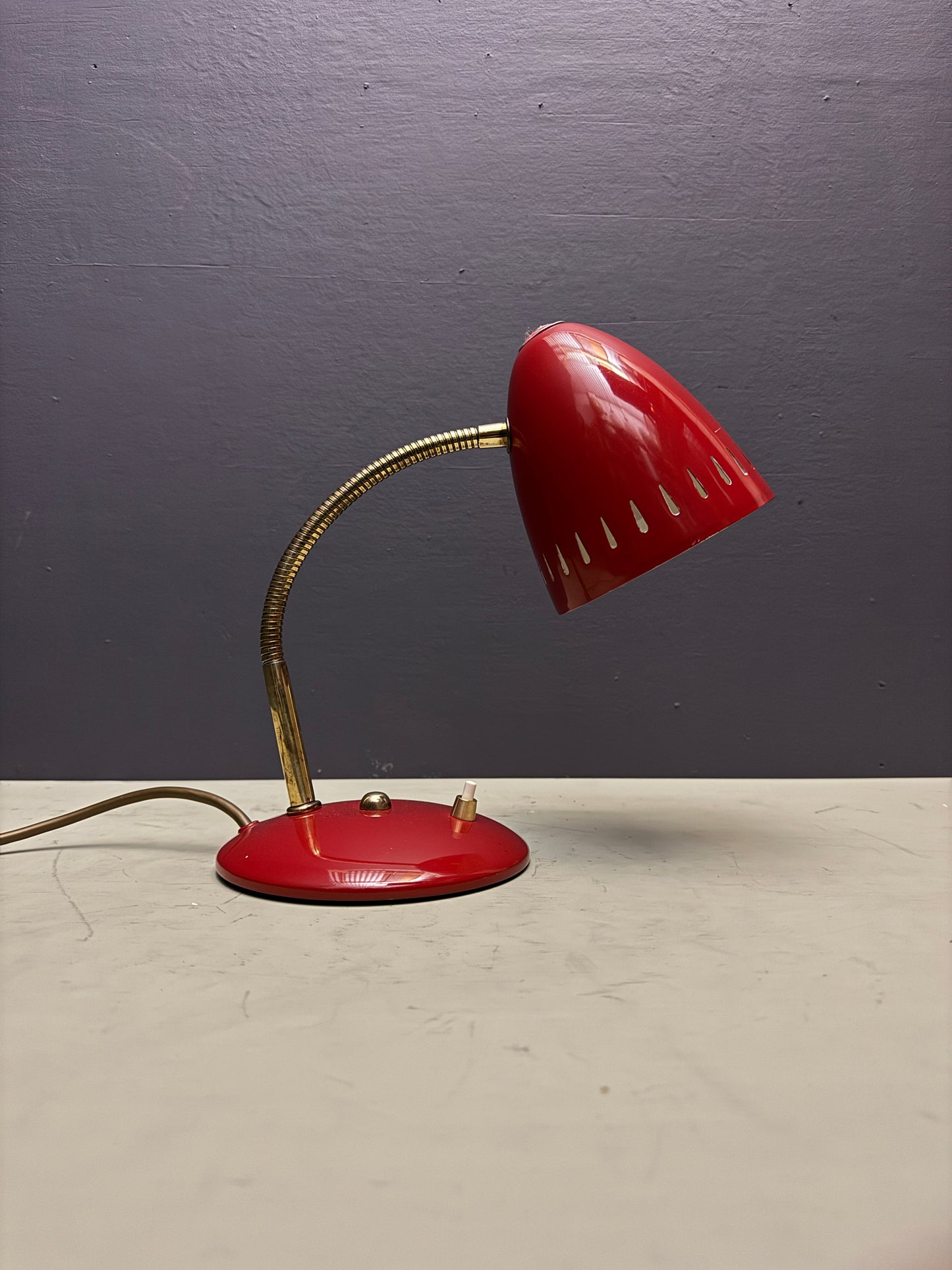 1950s Goose Neck Table Lamp By Helo Leuchten