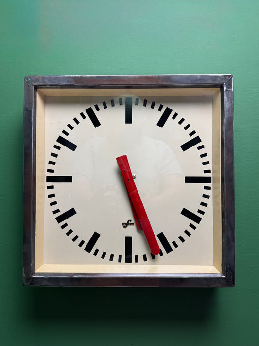 1950's East German Industrial Factory Clocks By Elfema