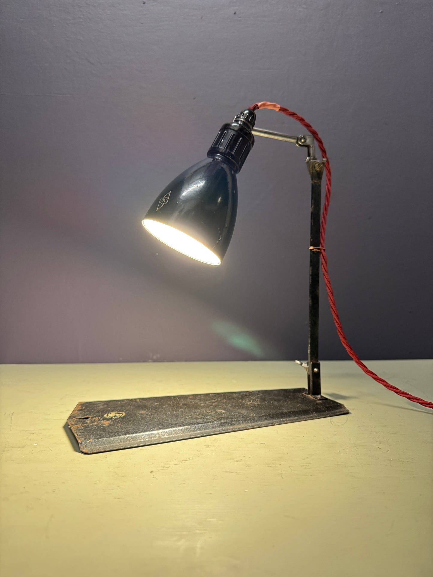 1920s Wall & Table Lamp Marked Hrabowski Foto Kino Berlin Spandau