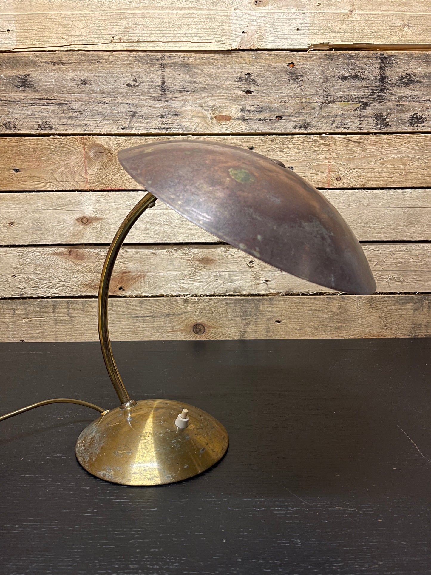 1930s Modernist Copper & Brass Table Lamp Germany