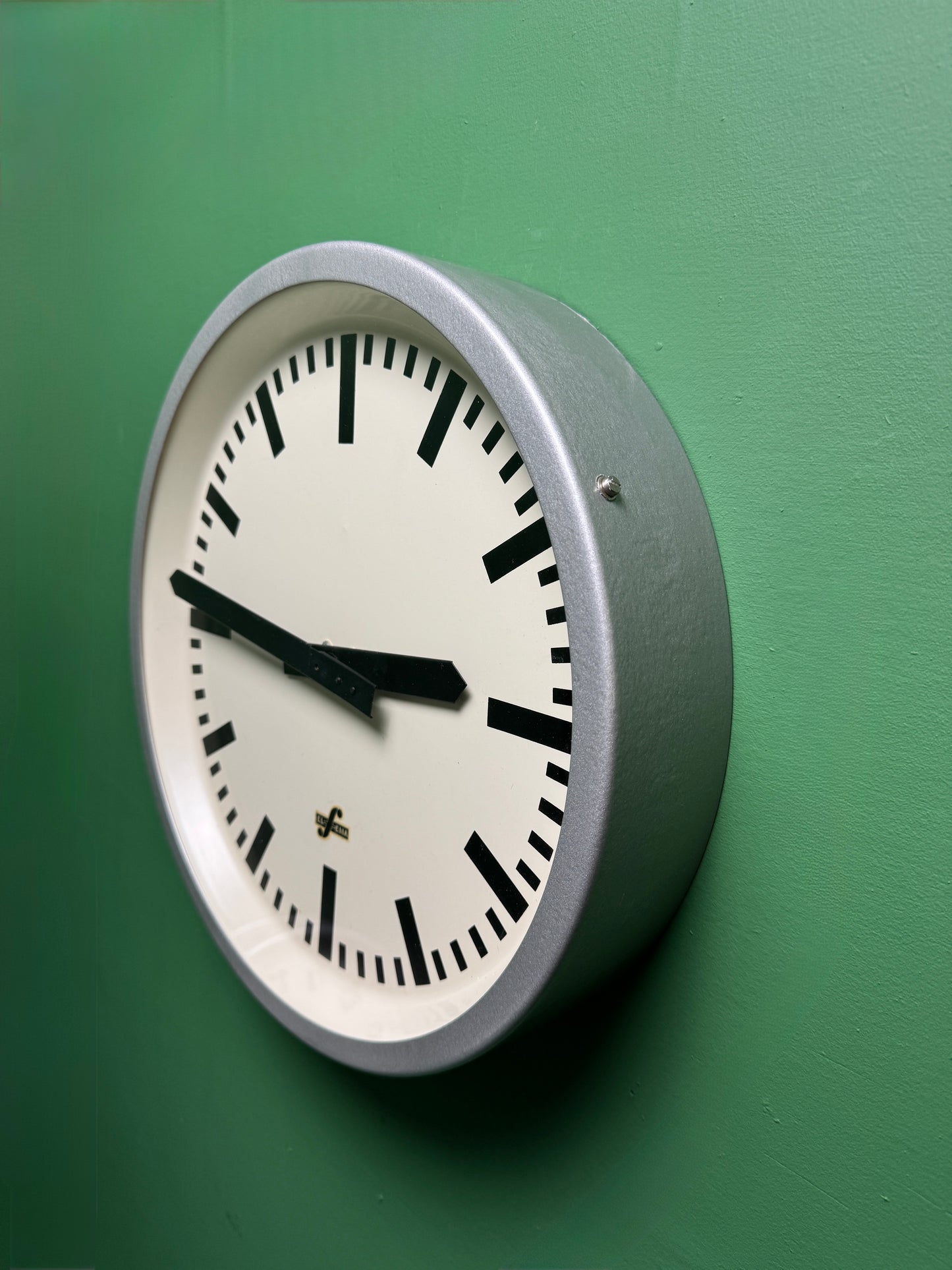 1950s East German Industrial Factory Clock By RFT