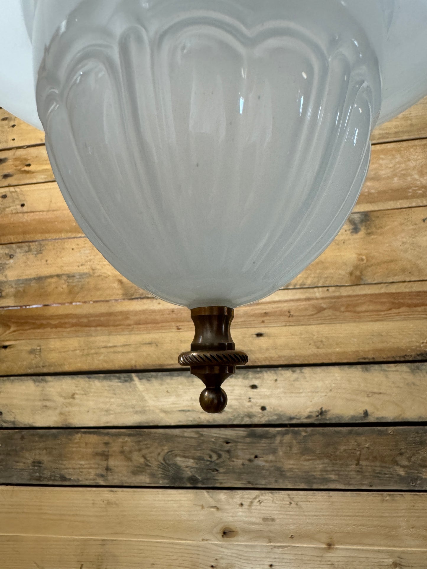 1930s Opaline Pendant Light Bencolite By Benjamin Electrics