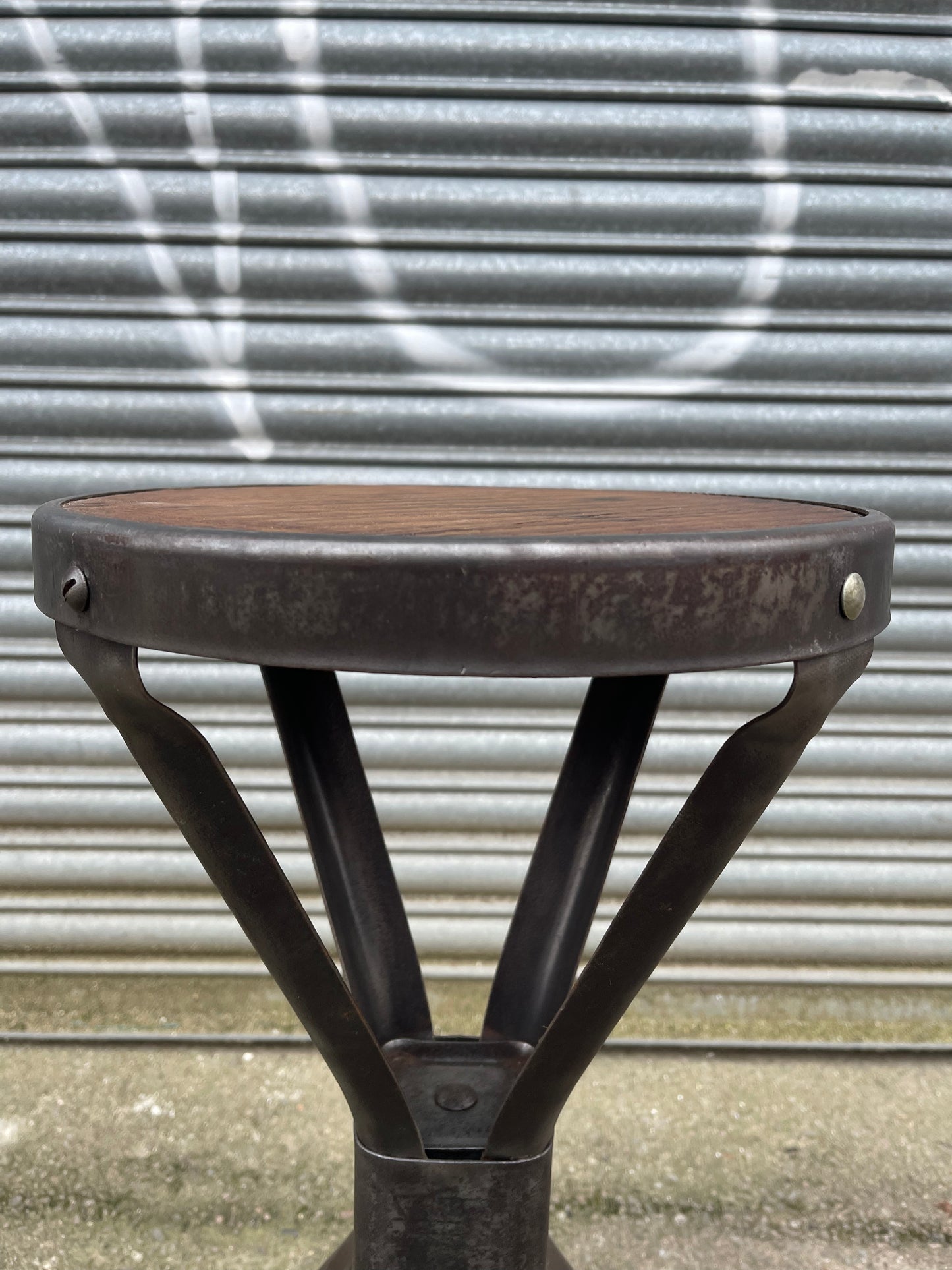 1930s British Made Industrial Work Stool By Brooks - Evertaught