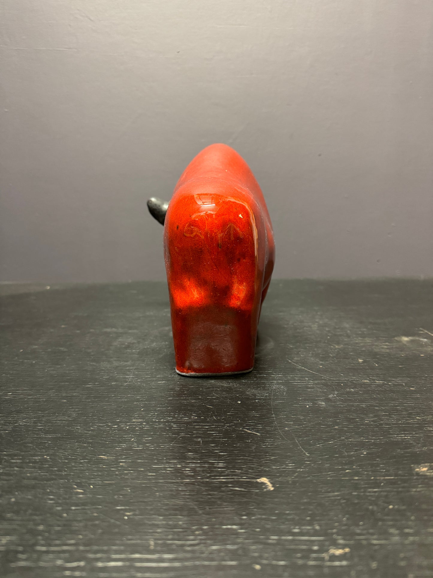 Otto Keramik Large Ceramic Bison West German Pottery Fat Lava