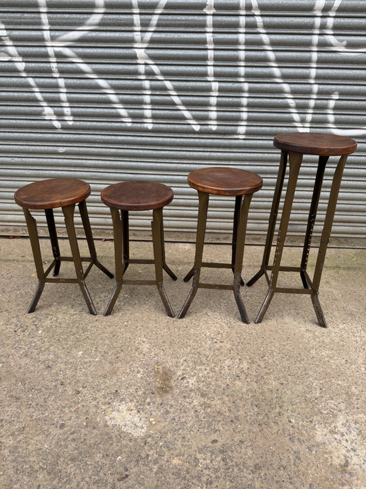 1940s London Made Sankey-Sheldon Factory Stools