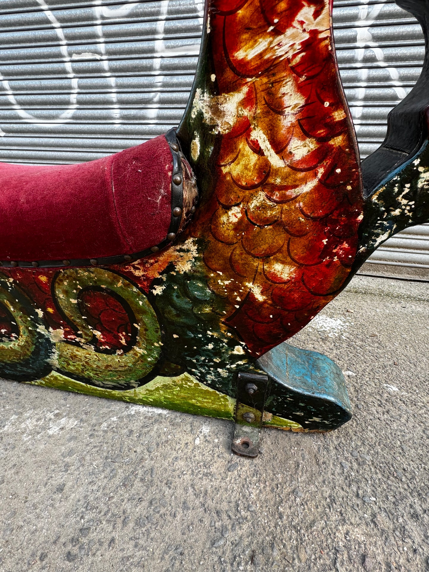 Early 1900s Fairground Art Carousel Dragon By Orton & Spooner