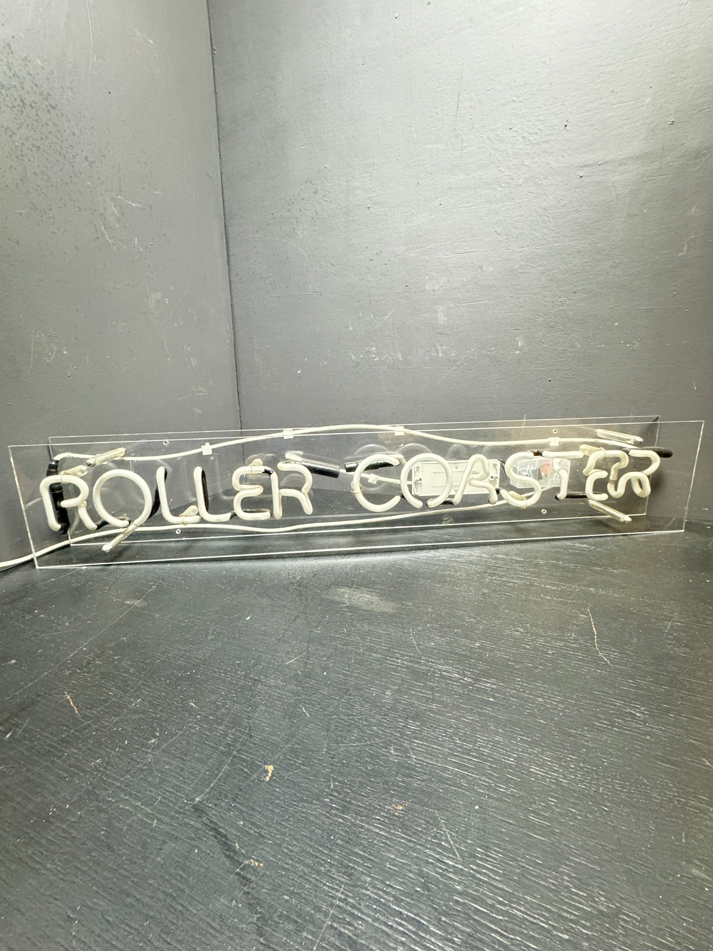 Circa 1970s Fun Fair Roller Coaster Neon Sign