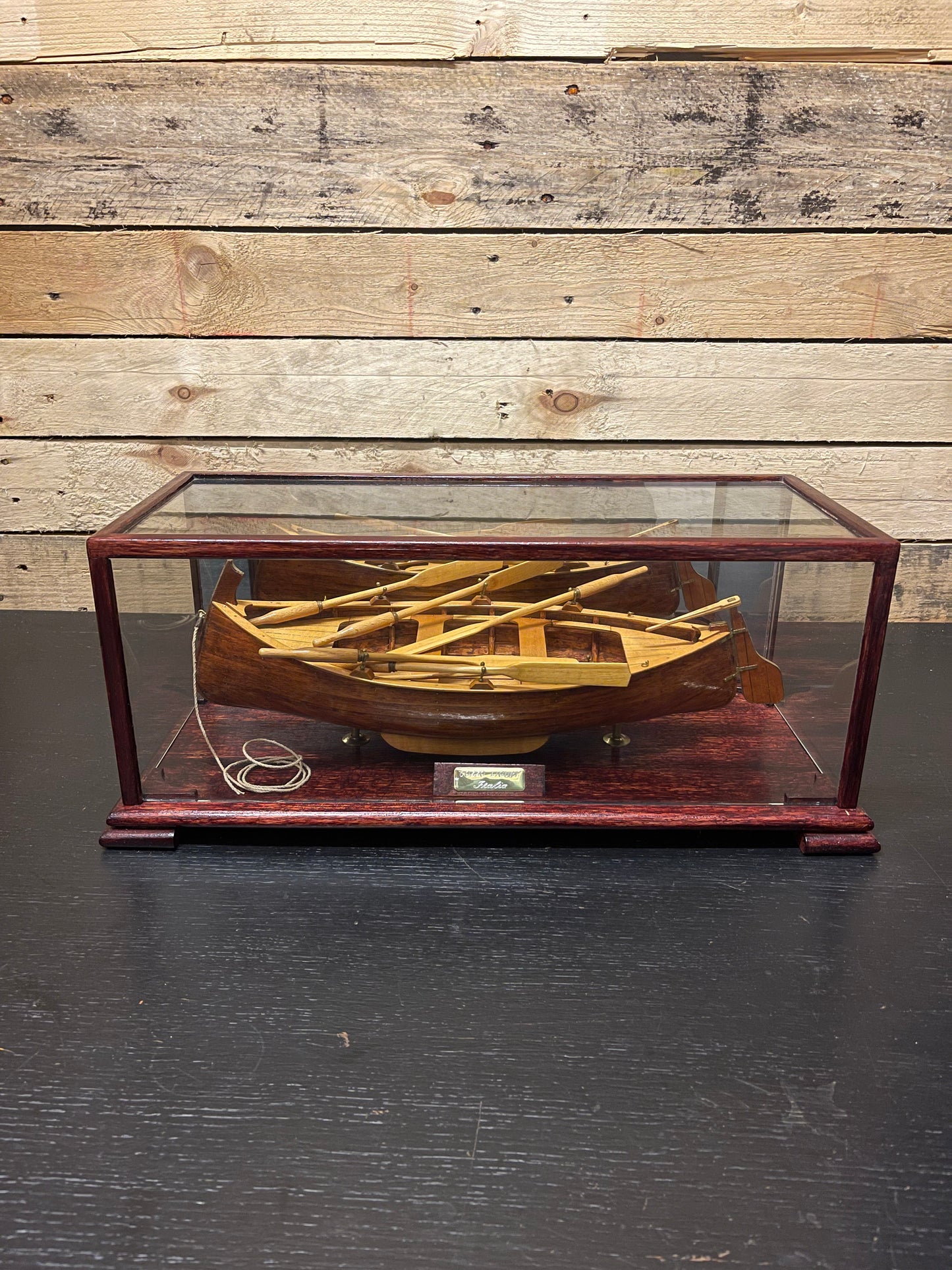 Scratch Built Classic Italian Gozzo Ligure Wooden Rowing Boat Circa 1970